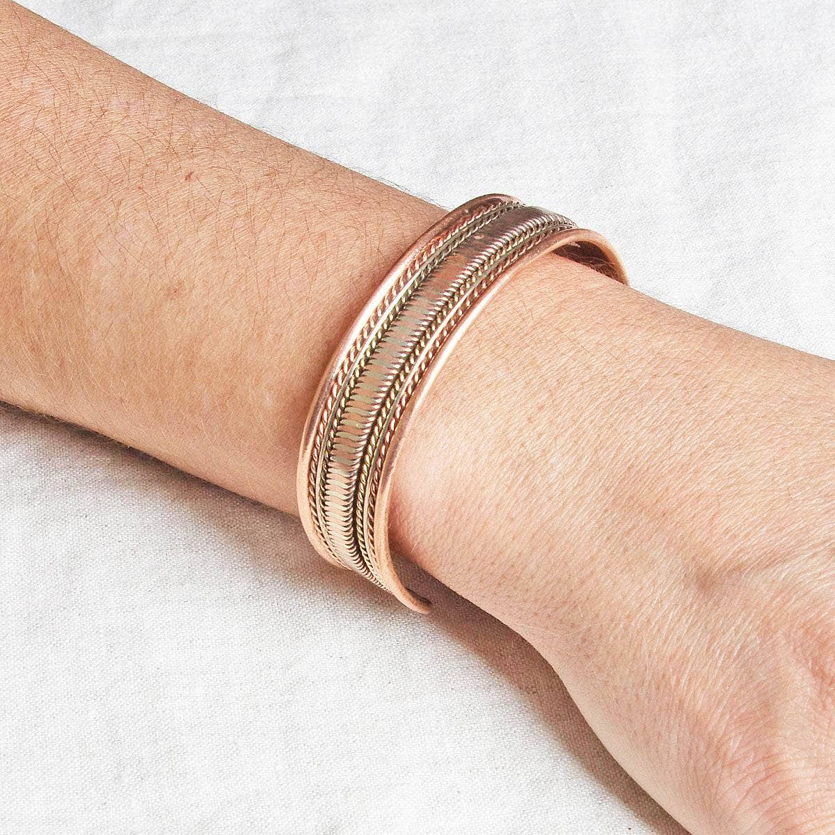 Tiny Rituals Tibetan Handcrafted Copper Infinity Bracelet - view 2