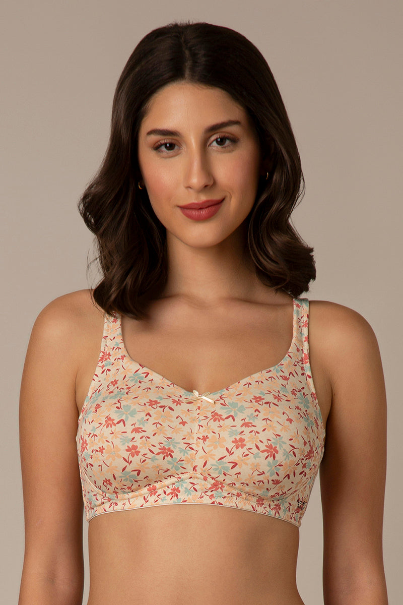 Amante Dreamy comfort Non-Padded Non-Wired Cotton Bra - Daisy Print