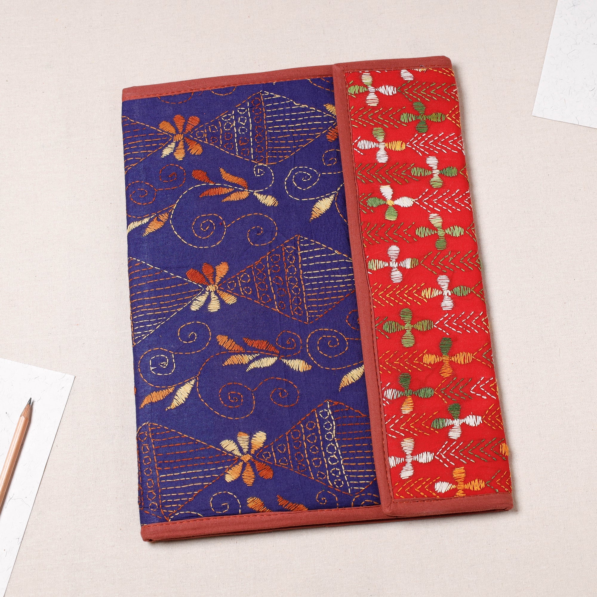 ASALKAAR Bengal Kantha Work Handcrafted File Folder