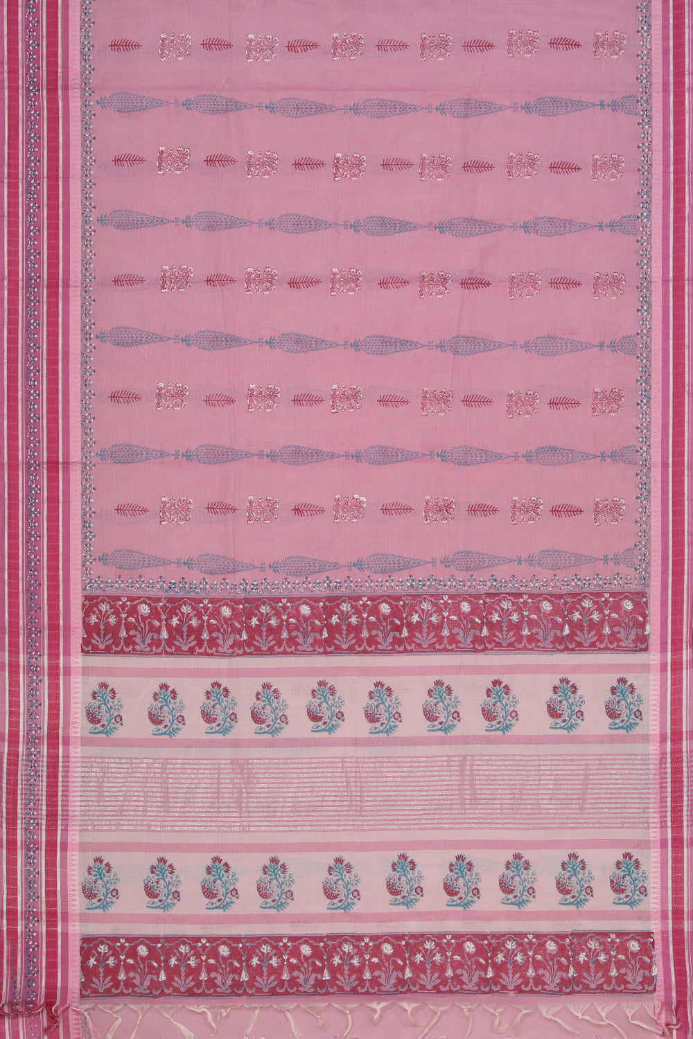 Kalanjali Ethnics Hand block printed cotton saree - view 4