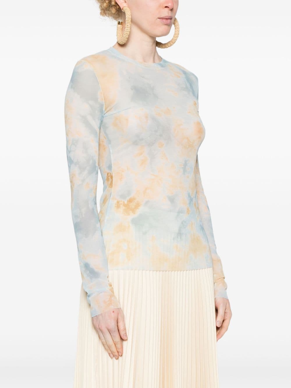 Erika Cavallini Semi-Couture Long sleeve printed t-shirt - view 5