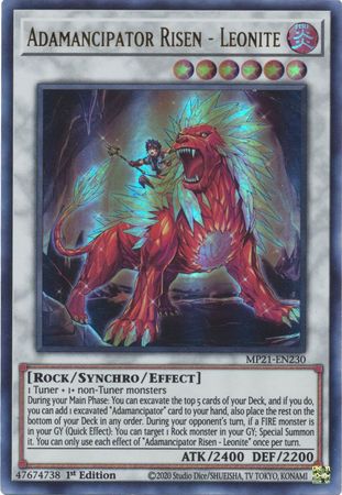 Yu-Gi-Oh! Adamancipator Risen - Leonite - MP21-EN230 - Ultra Rare - 1st Edition