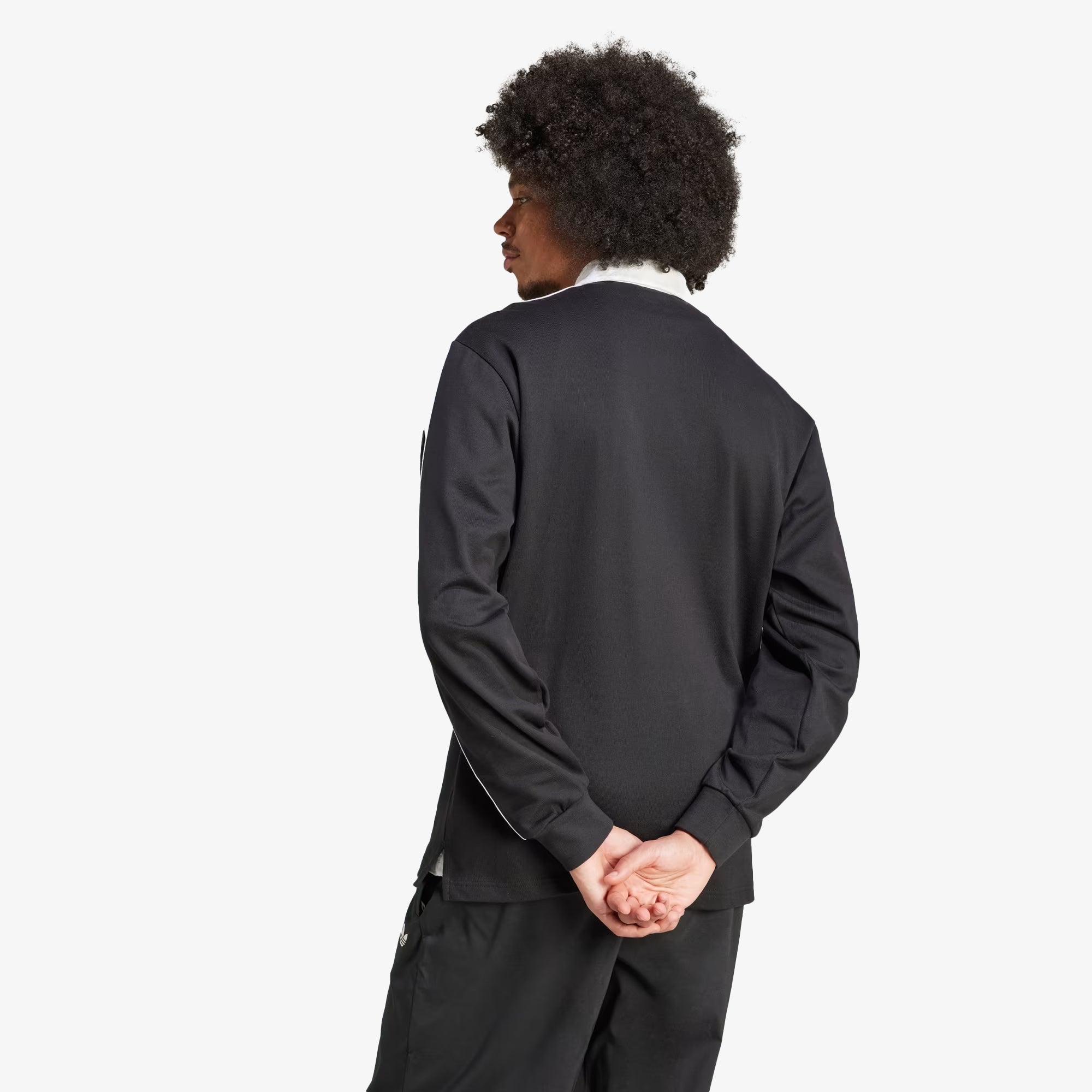 Adidas Originals | ADICOLOR RUGBY POLO SHIRT { BLACK - view 2
