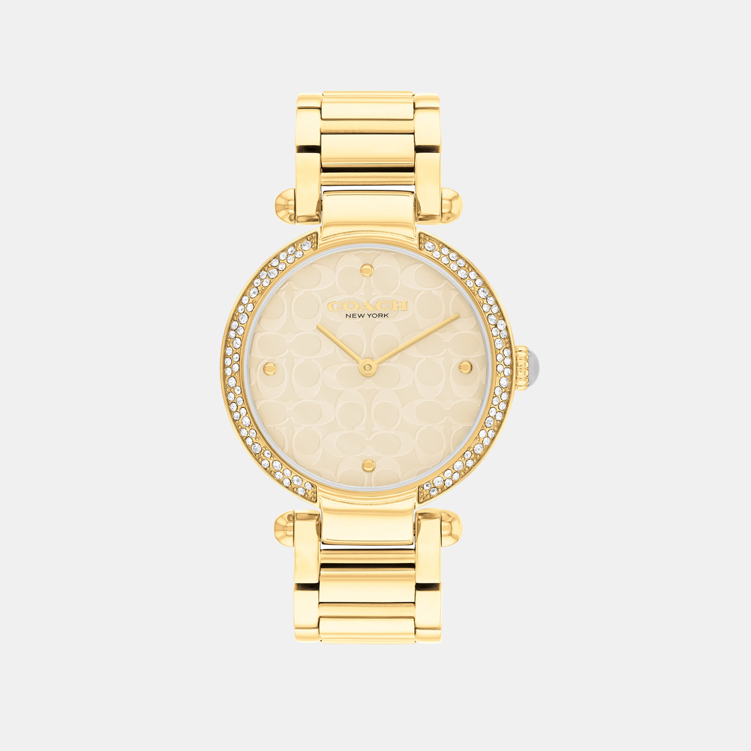 Coach Cary Women Quartz Beige Mother Of Pearl Dial Analog Stainless Steel Watch 14504183