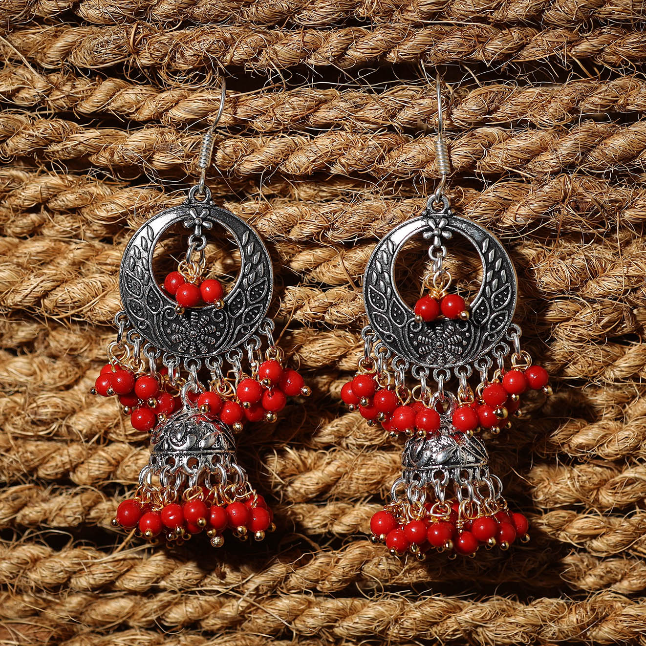 JALPARI Ayaat Handcrafted GS Beaded Earrings - view 2
