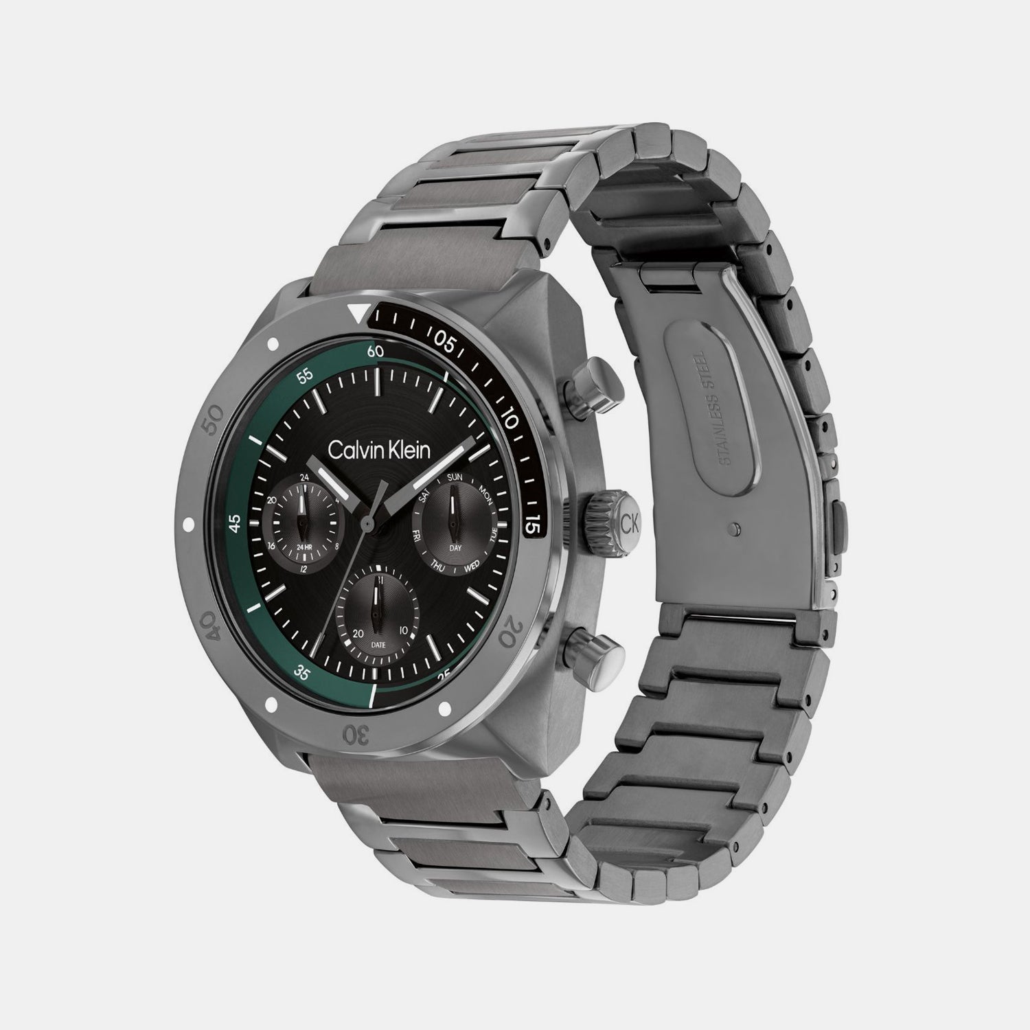 Calvin Klein Ck Flex Men Quartz Black Dial Multi-Function Stainless Steel Watch 25200466 - view 2