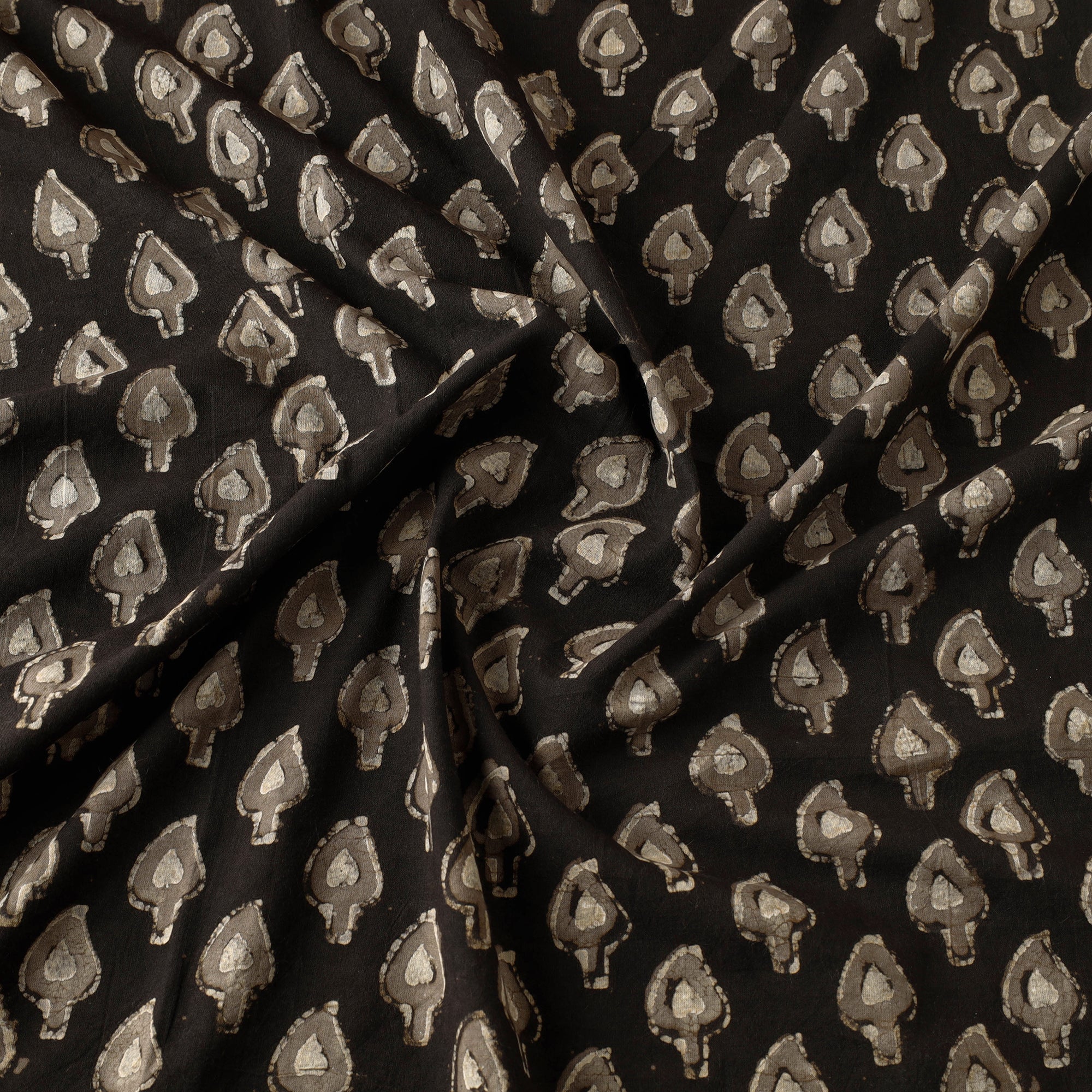 HAVELI CHRONICLES Brown - Pipad Block Printed Cotton Fabric - view 3