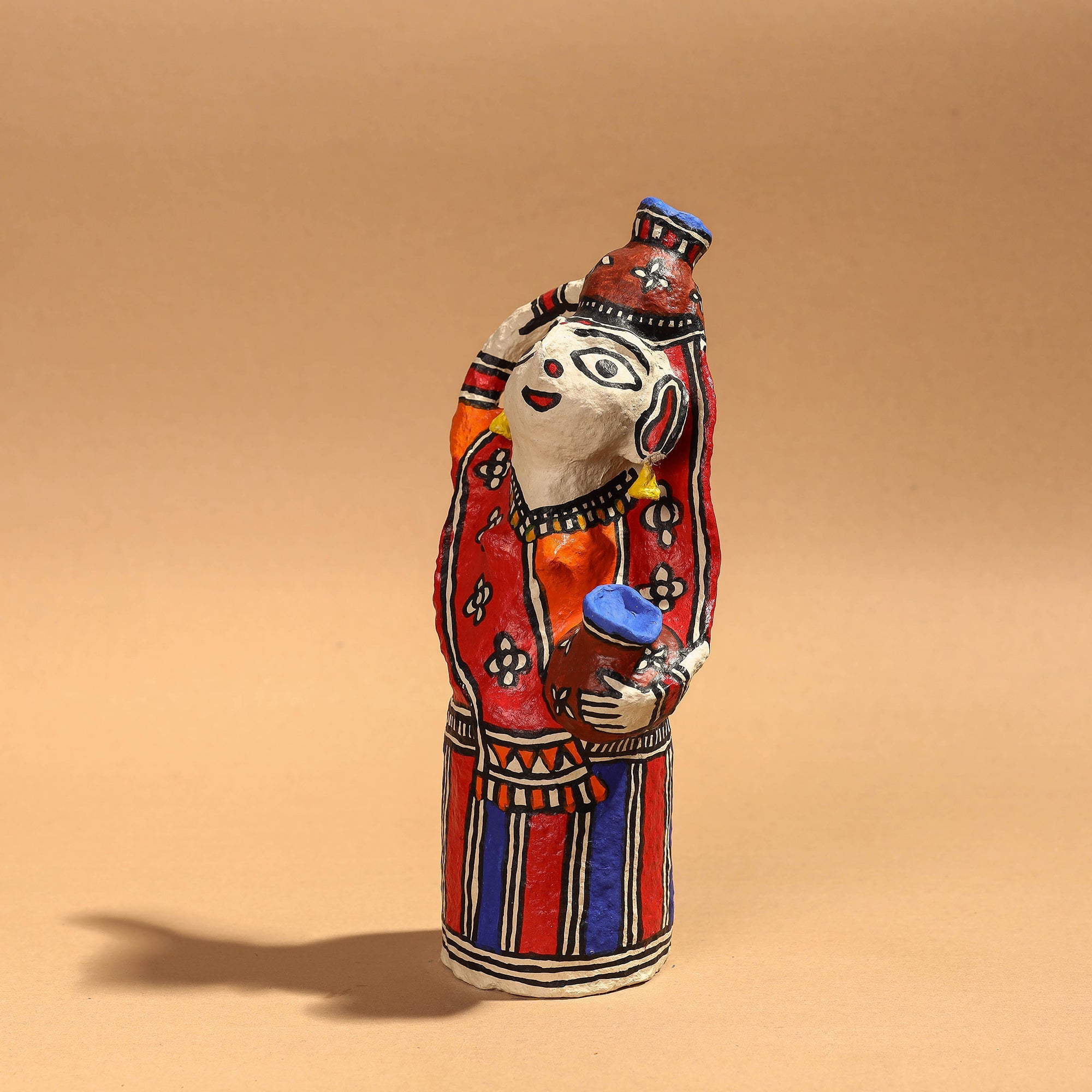 ITOKRI CRAFTS INITIATIVE Doll - Madhubani Handpainted Paper Mache Home Decor Item - view 2