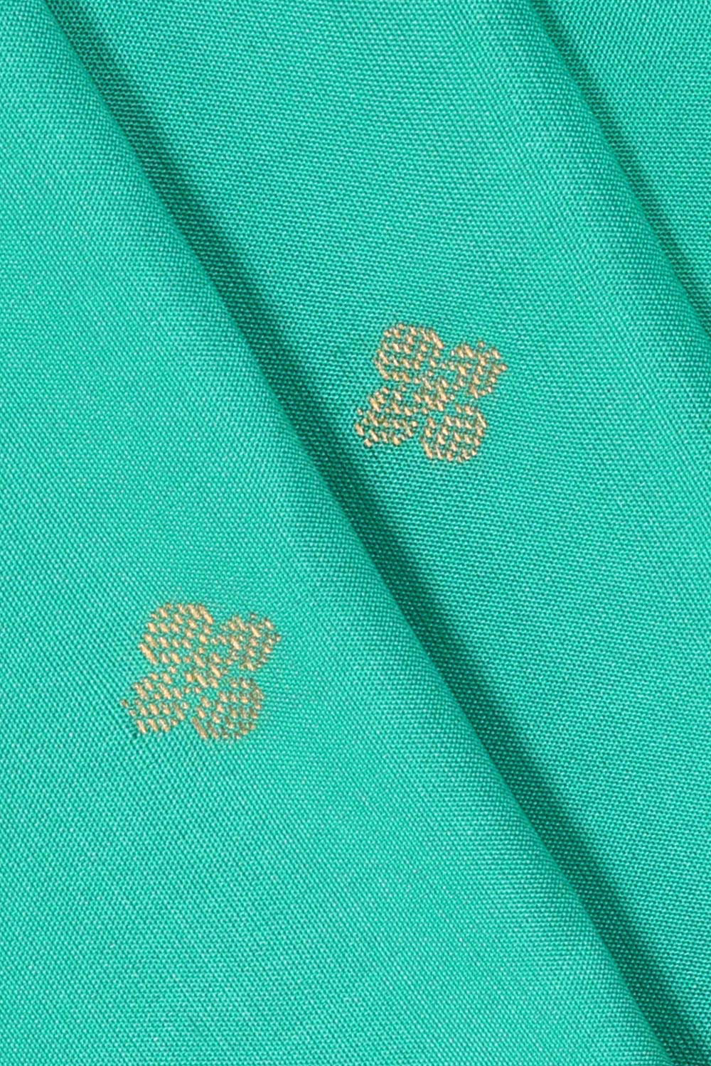 Kalanjali Gadwal Silk Sea Green Saree – Women's - view 2