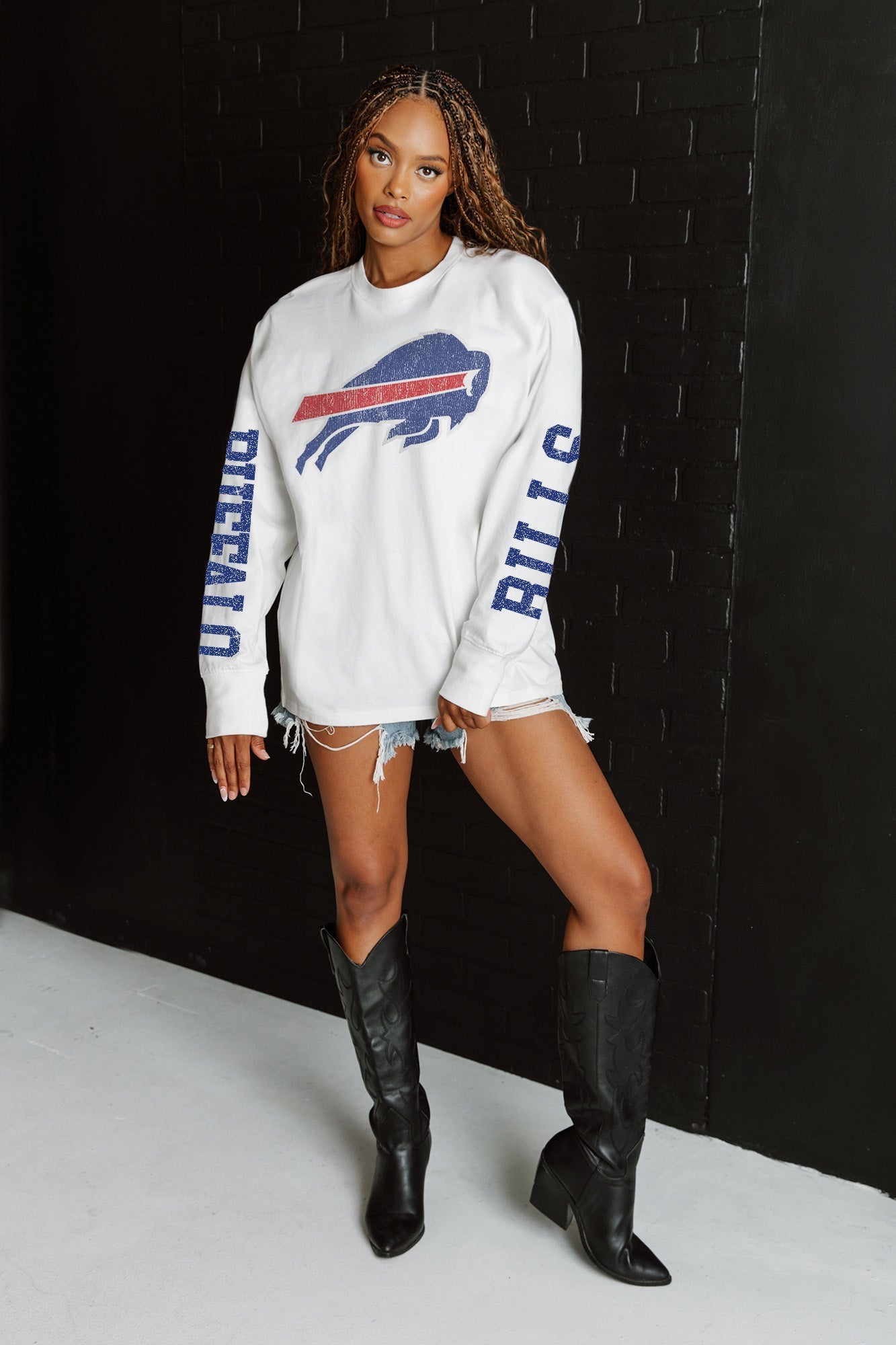 GC X NFL Buffalo Bills Game Plan Oversized Midweight Long Sleeve Tee - view 2