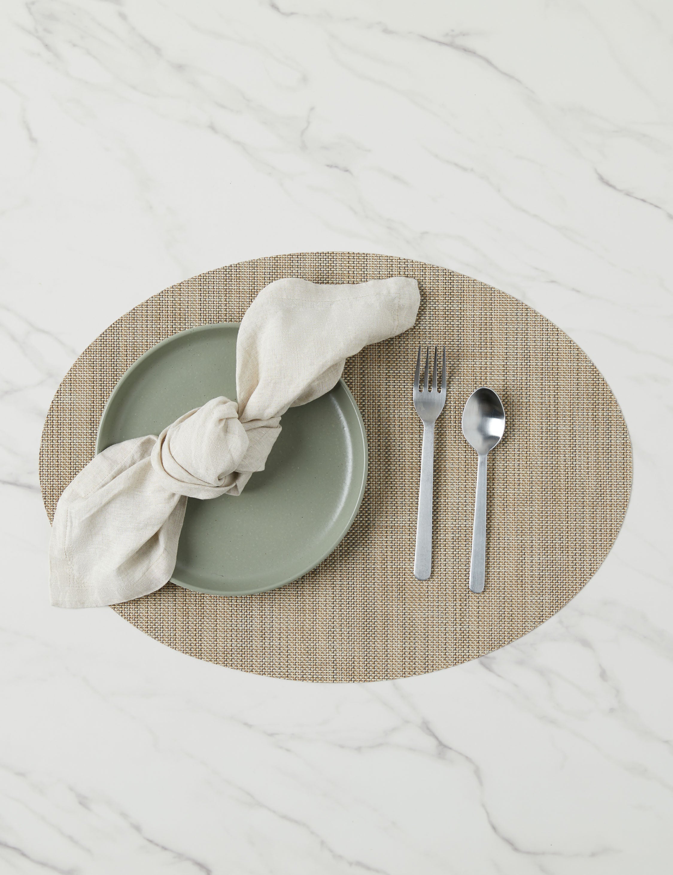 Lulu and Georgia Mini Basketweave Oval Placemat (Set of 4) by Chilewich - view 14