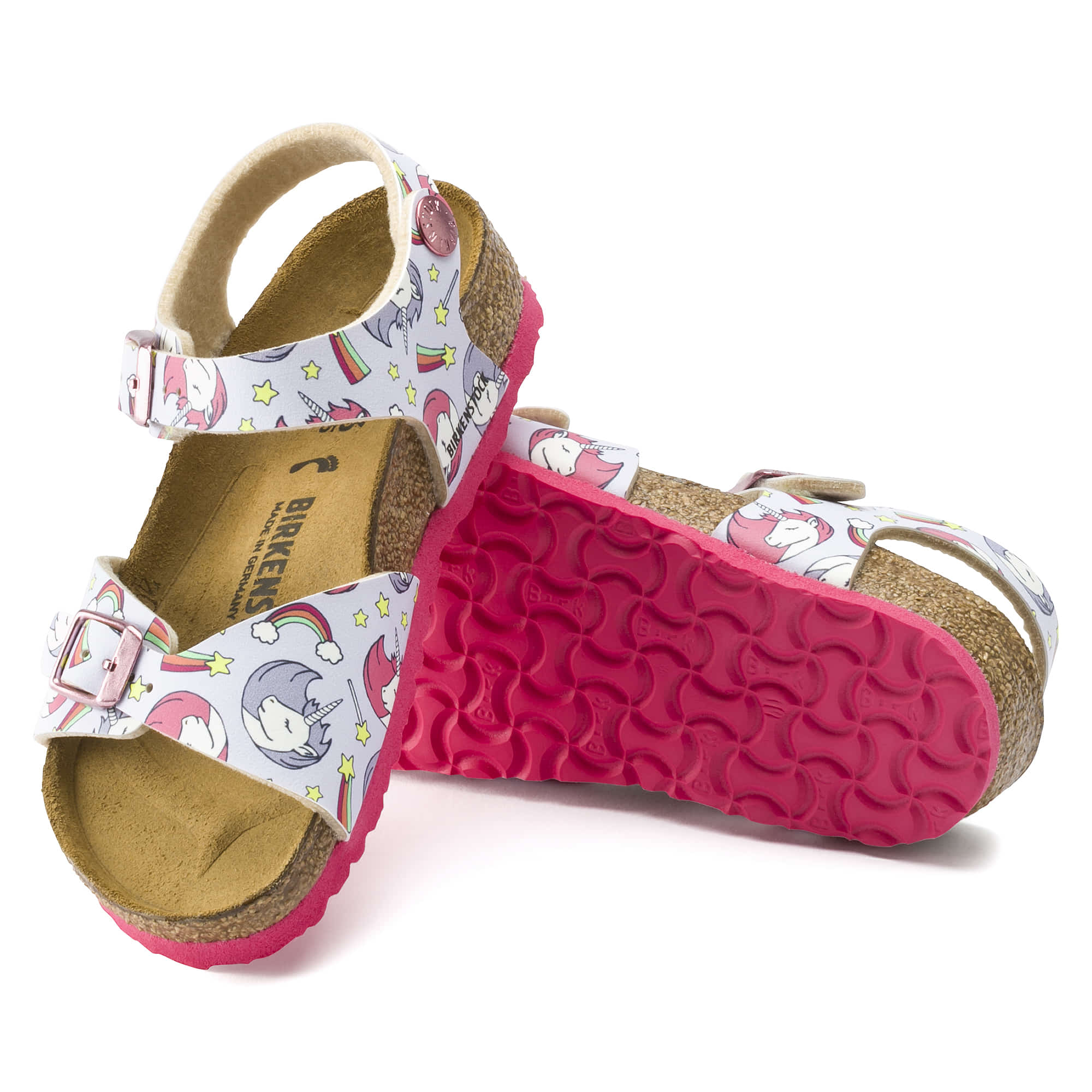Birkenstock Rio Kids Birko-Flor – Pink Pink/Unicorn Pink