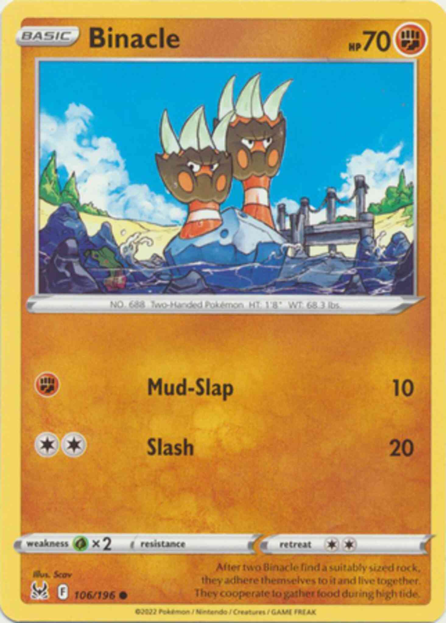 Common swsh11-106 non-holo – Pokémon Binacle - 106/196 - Common [swsh11-106] [Non-Holo]