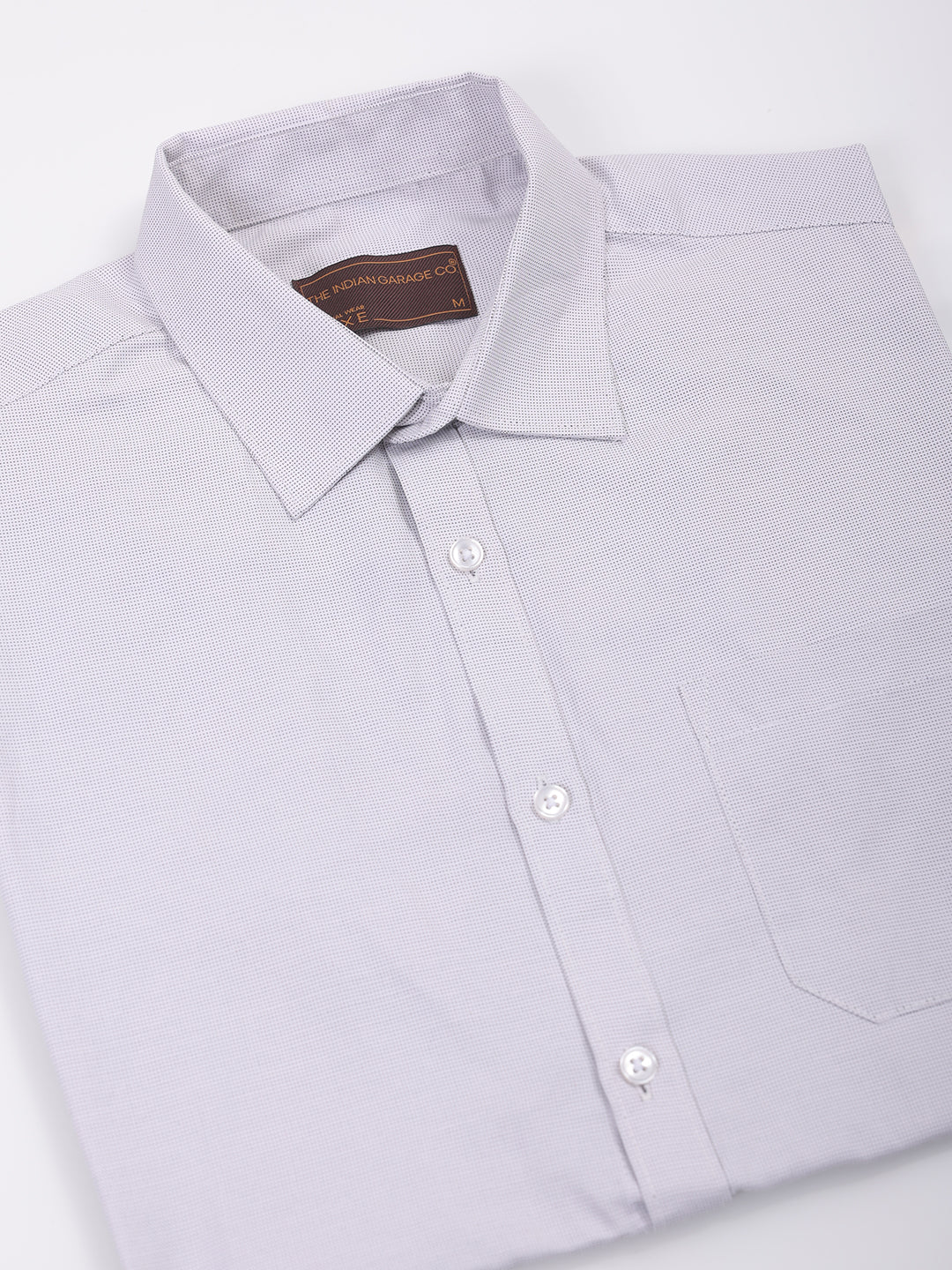 Luxe by TIGC Men's Grey Slim Fit Checked Formal Shirt - view 8