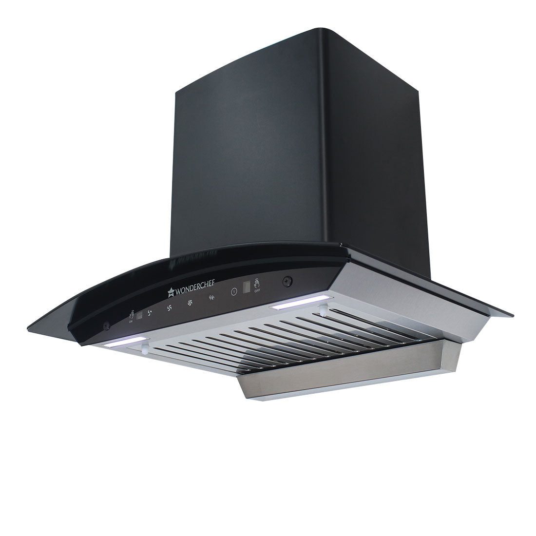 Wonderchef Renewed Ultima 60cm 1200 m3/hr Auto Clean Curved Glass Chimney