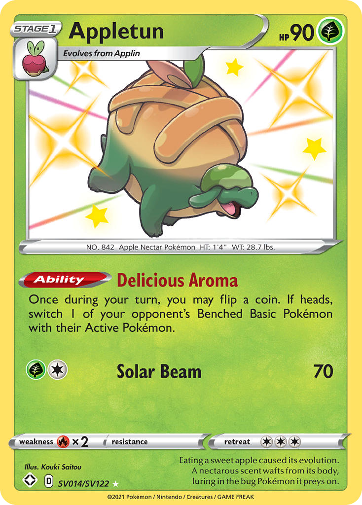 Rare shiny swsh45sv-sv014 – Pokémon Appletun - SV014/SV122 - Rare Shiny [swsh45sv-SV014] [Holo] - Appletun - SV014/SV122 - Rare Shiny