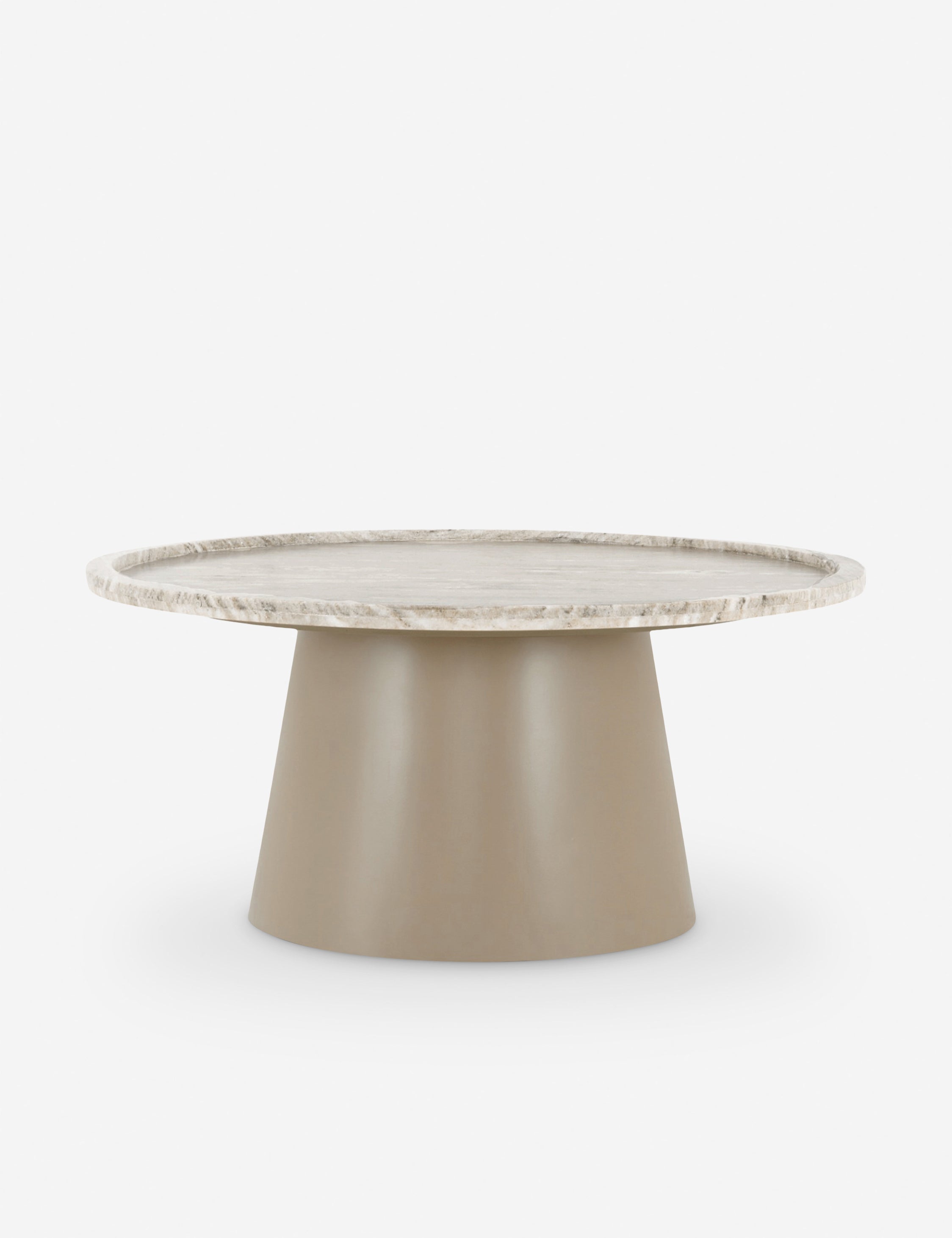 Lulu and Georgia Samar Round Coffee Table – White Marble