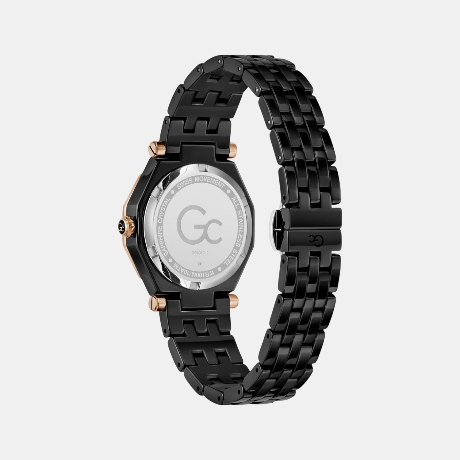Gc Gleam Women Quartz Black Dial Multi-Function Ceramic Watch Z59002L2 - view 8