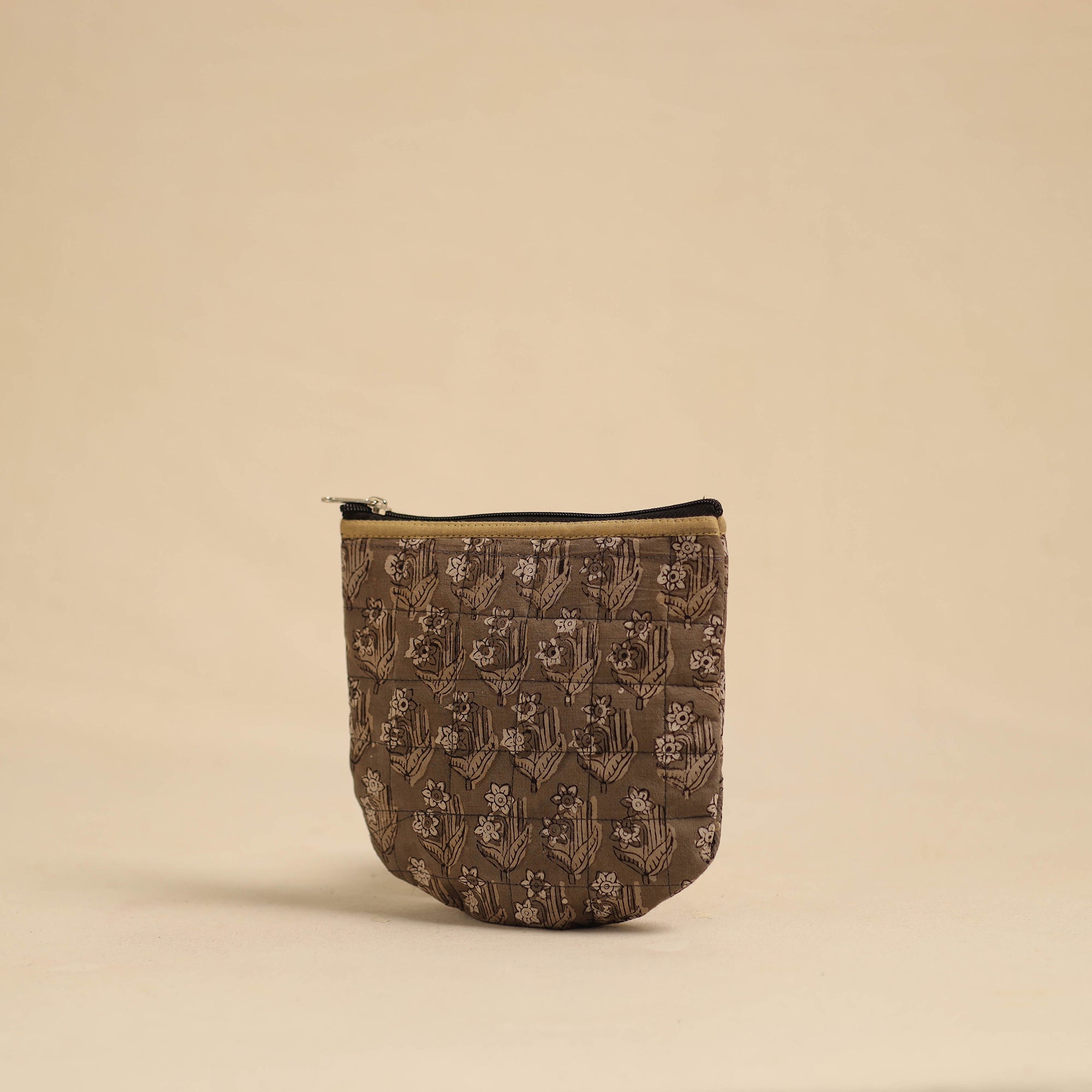 NOORI BAZAR Brown - Handmade Quilted Cotton Utility Pouch 14 - view 2