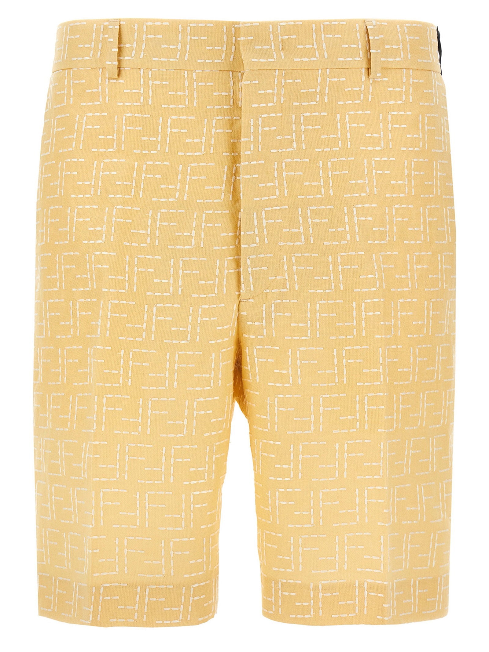 Fendi Bermuda Jacquard Ff – 83% linen, 17% cotton