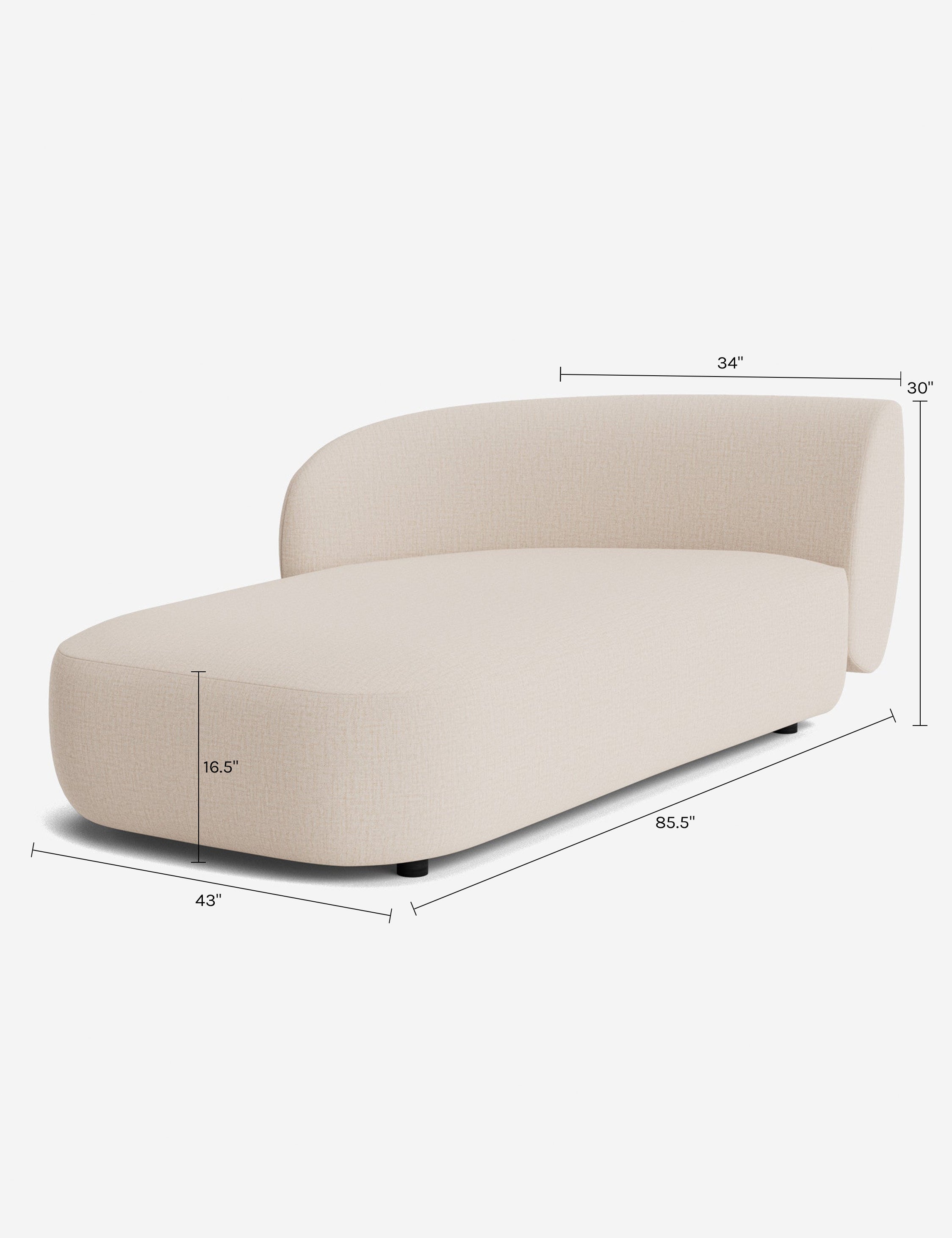 Lulu and Georgia Claret Modular Left Chaise - view 233