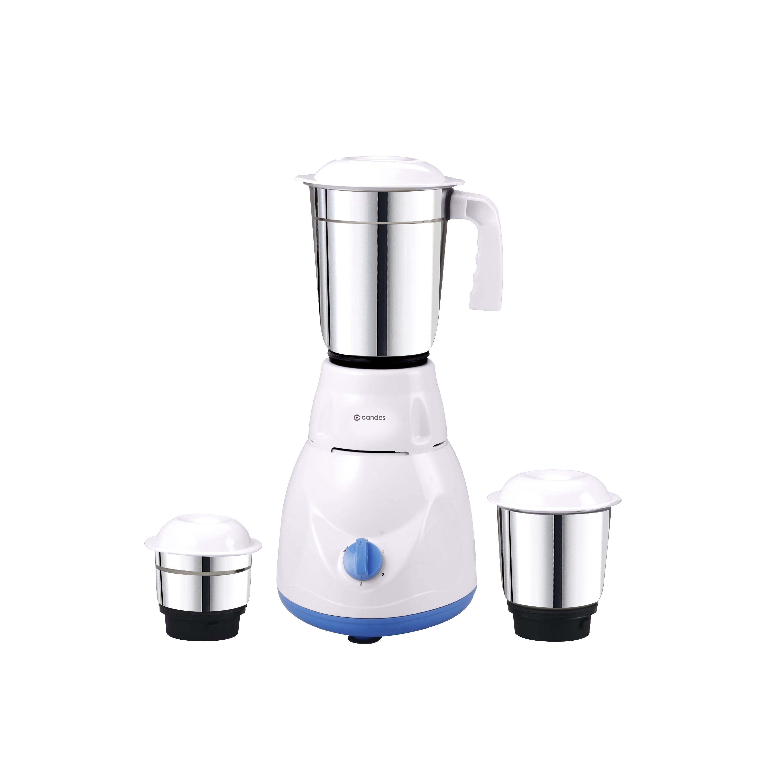 Candes-store Imperial Mixer Grinder 550 (3 Jars, White, Blue) (B2B)