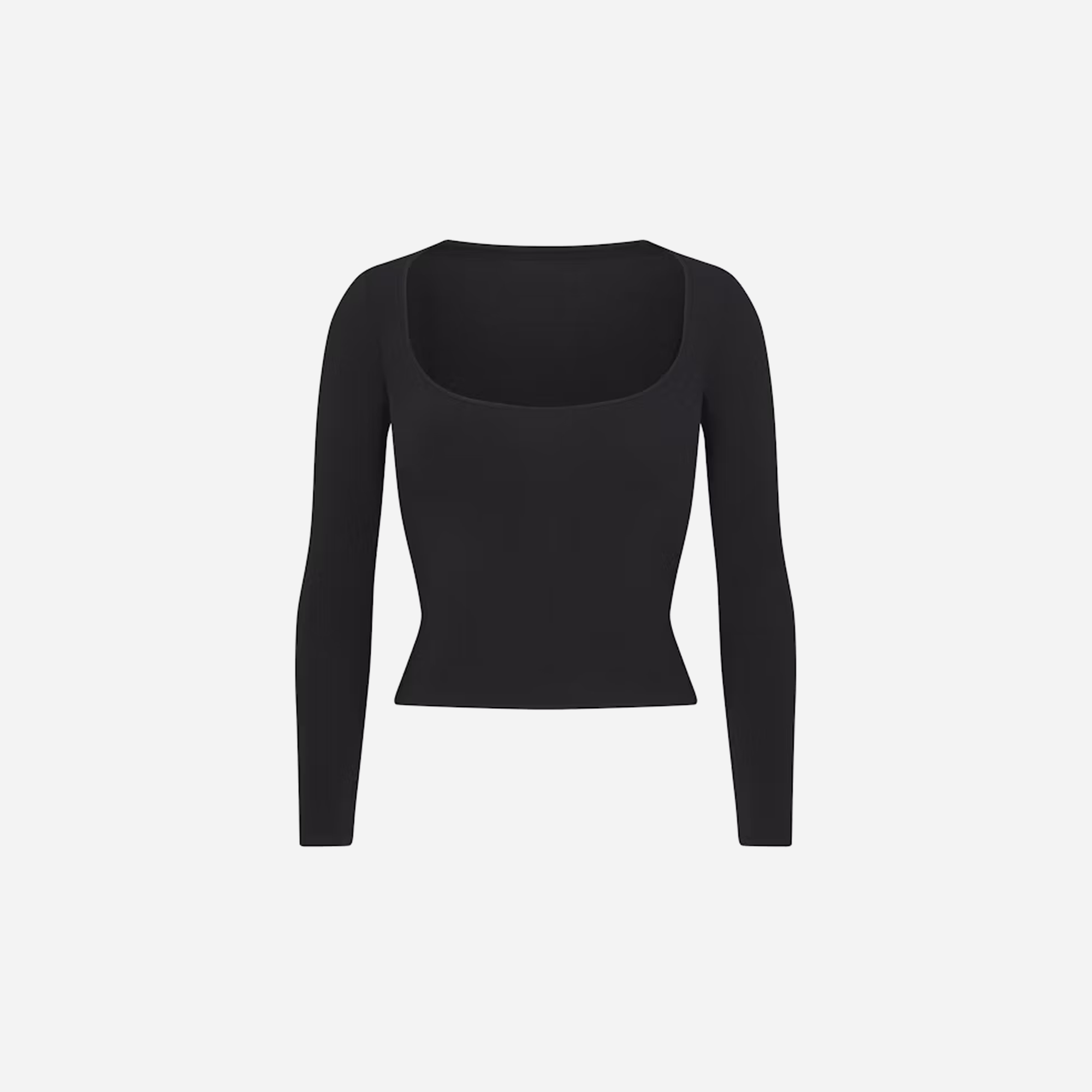 Skims Scoop Neck Long Sleeve Top Cotton Jersey