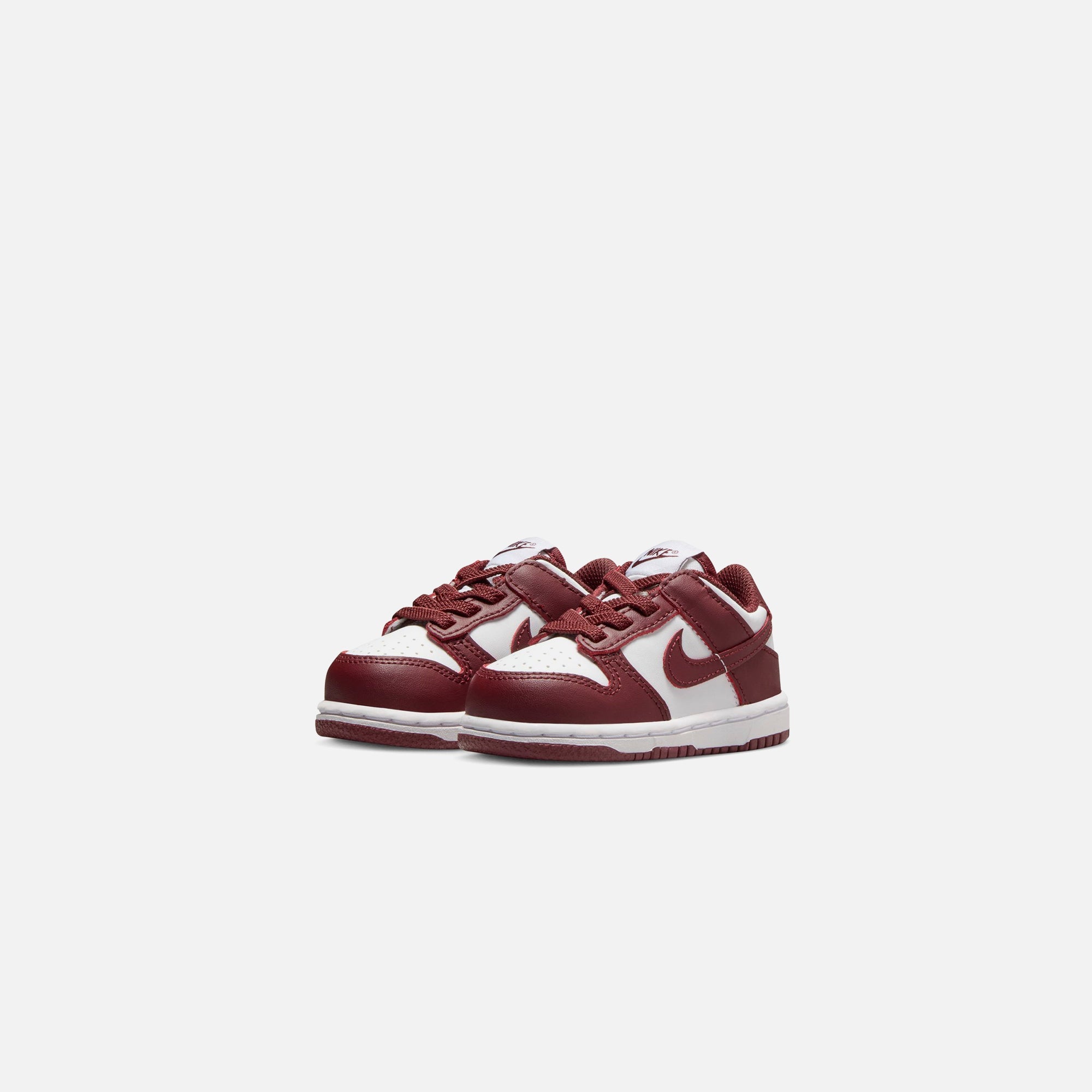 Nike TD Dunk Low - White / Redwood / Gym Red - view 2