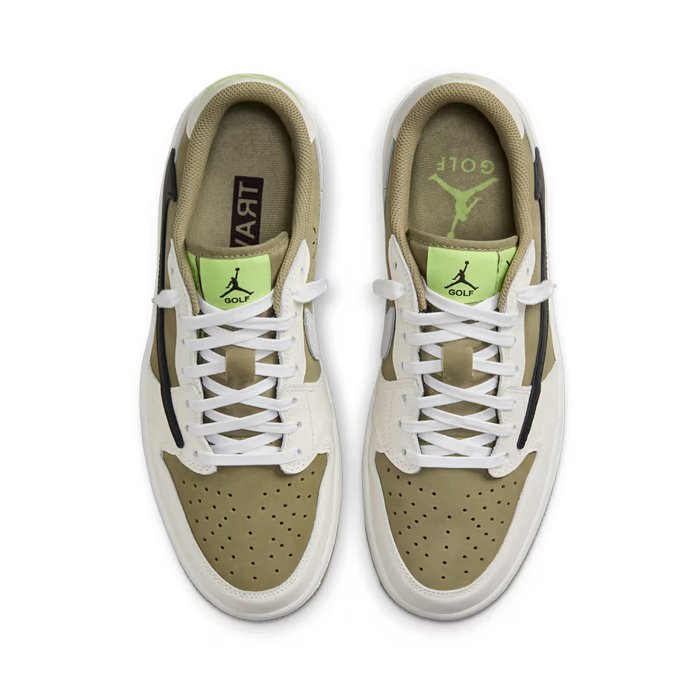 HYPE ELIXIR Travis Scott x Air Jordan 1 Low Golf Neutral Olive - view 2
