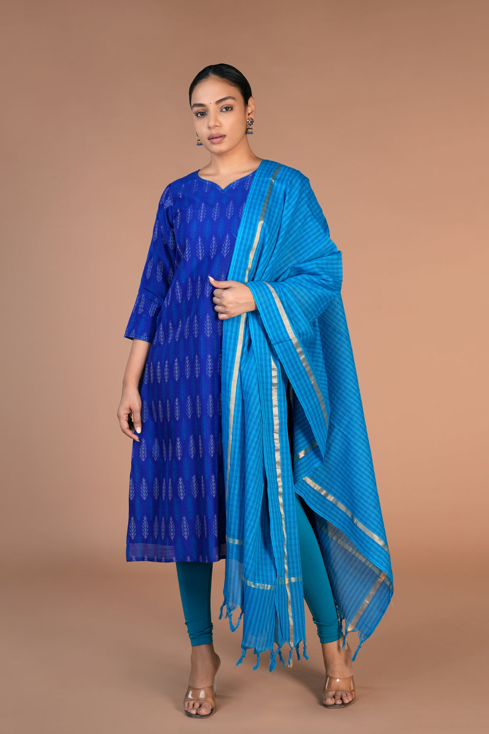 Kalanjali Ethnics Handwoven Silk Pochampally Ikat Kurti
