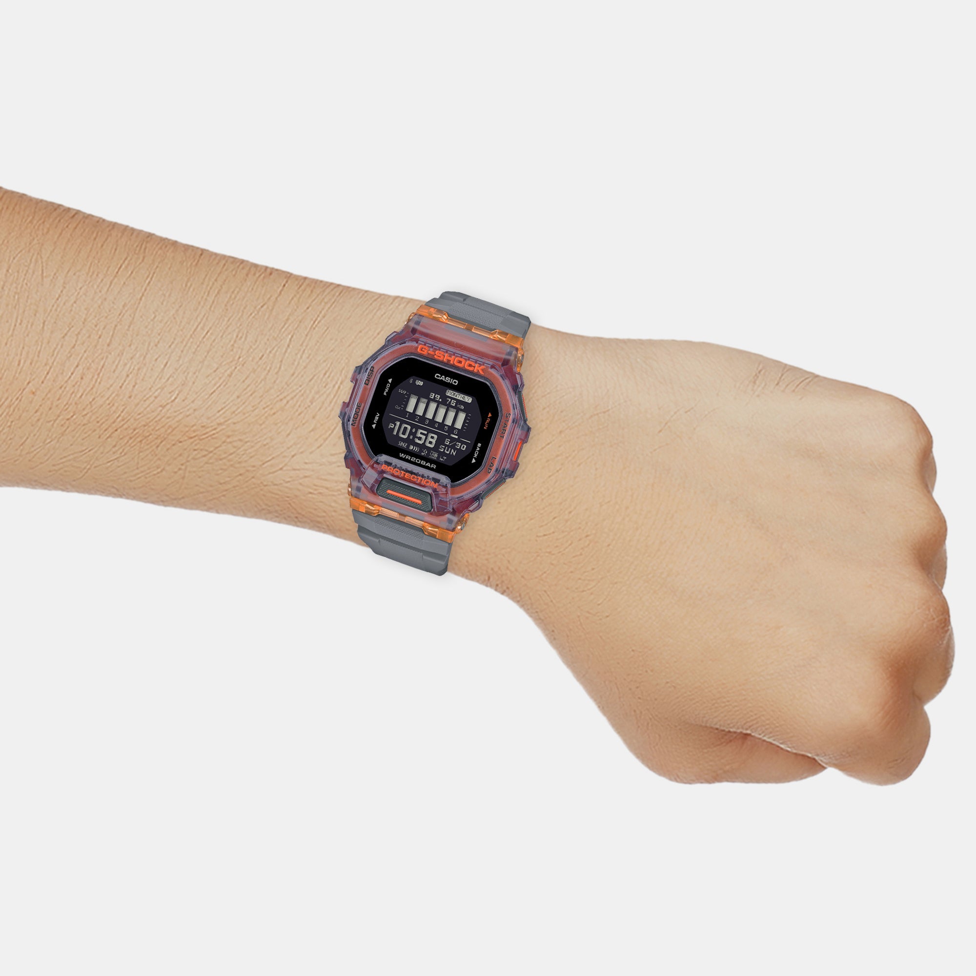Casio G-Shock Men Quartz Orange Dial Digital Resin Watch G1195 - view 5