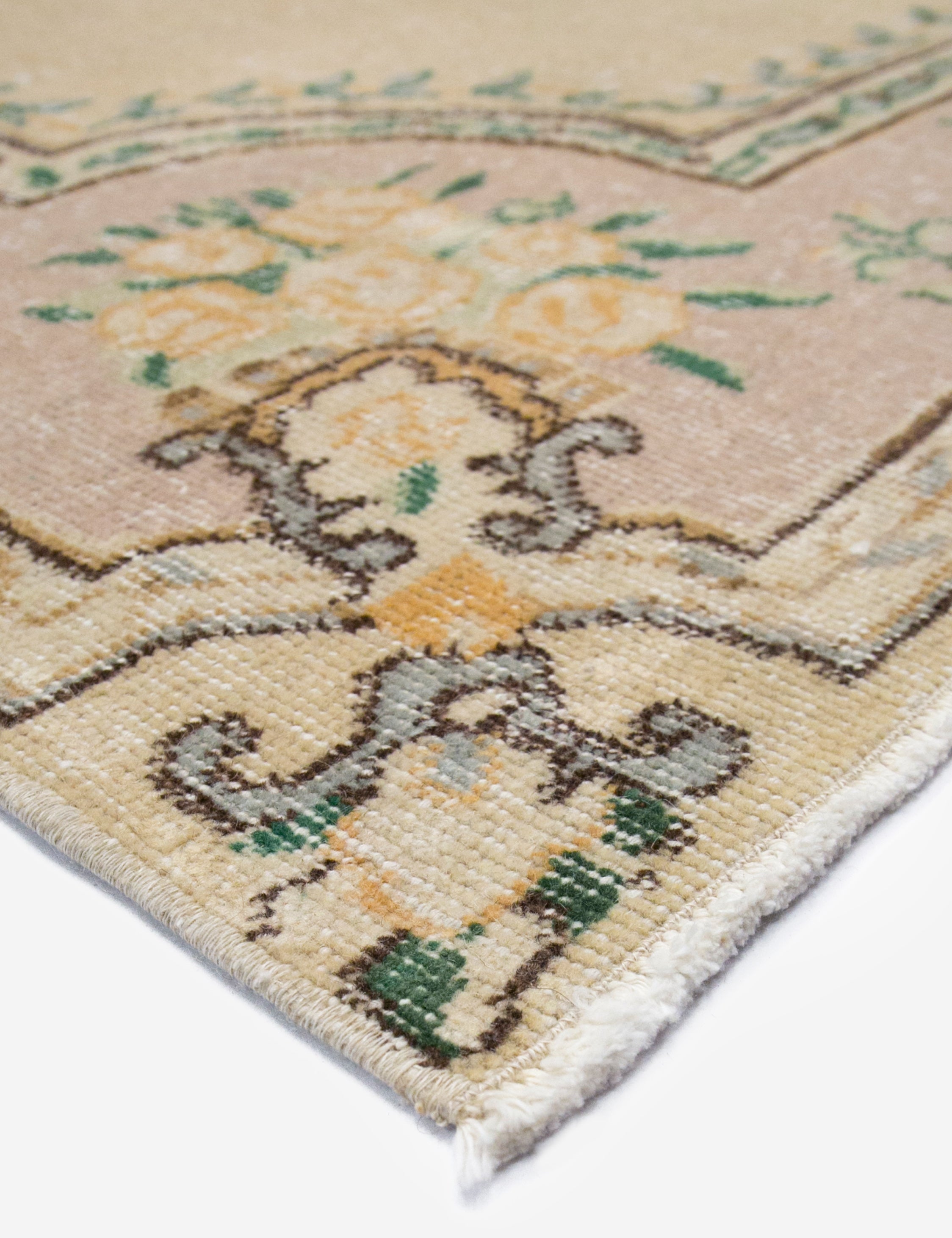 Lulu and Georgia Vintage Turkish Hand-Knotted Wool Rug No. 379, 6'3" x 9'9" - view 2
