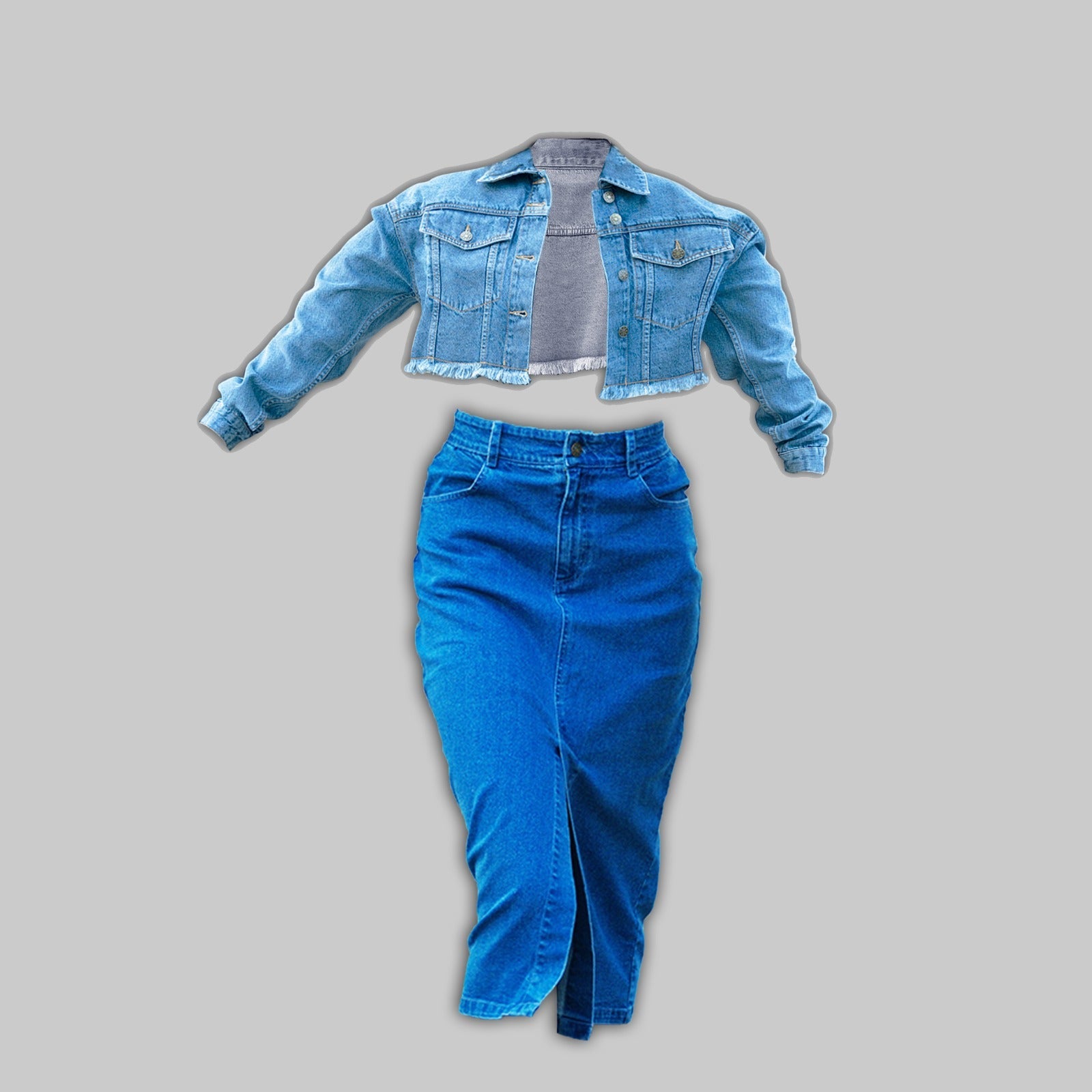 Denim jacket skirt – I Z F Denim Jacket & Skirt Combo