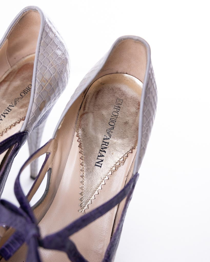 Emporio Armani Leather Heels - view 2