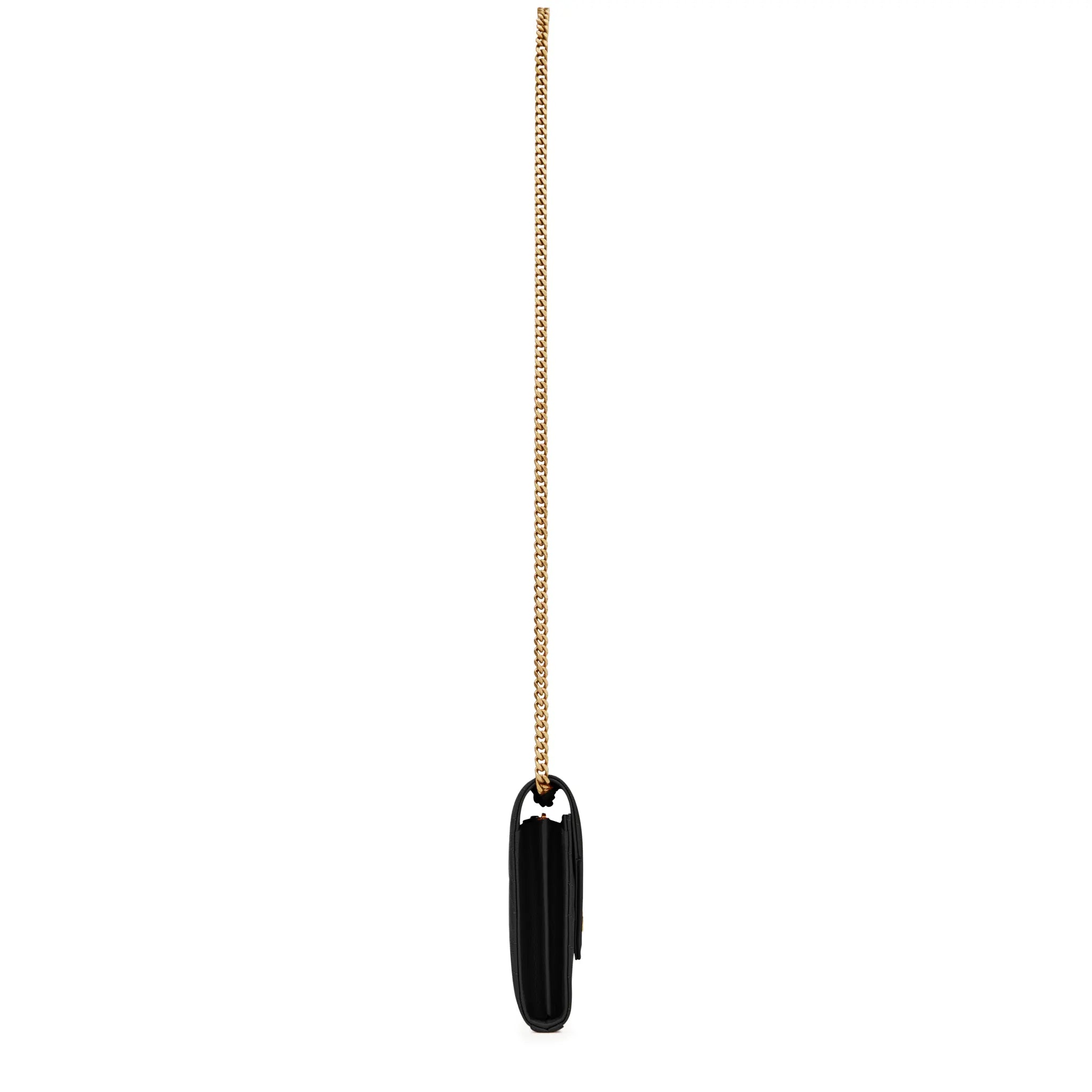 Saint Laurent Monogram Envelope Black Gold Crossbody Bag - view 3