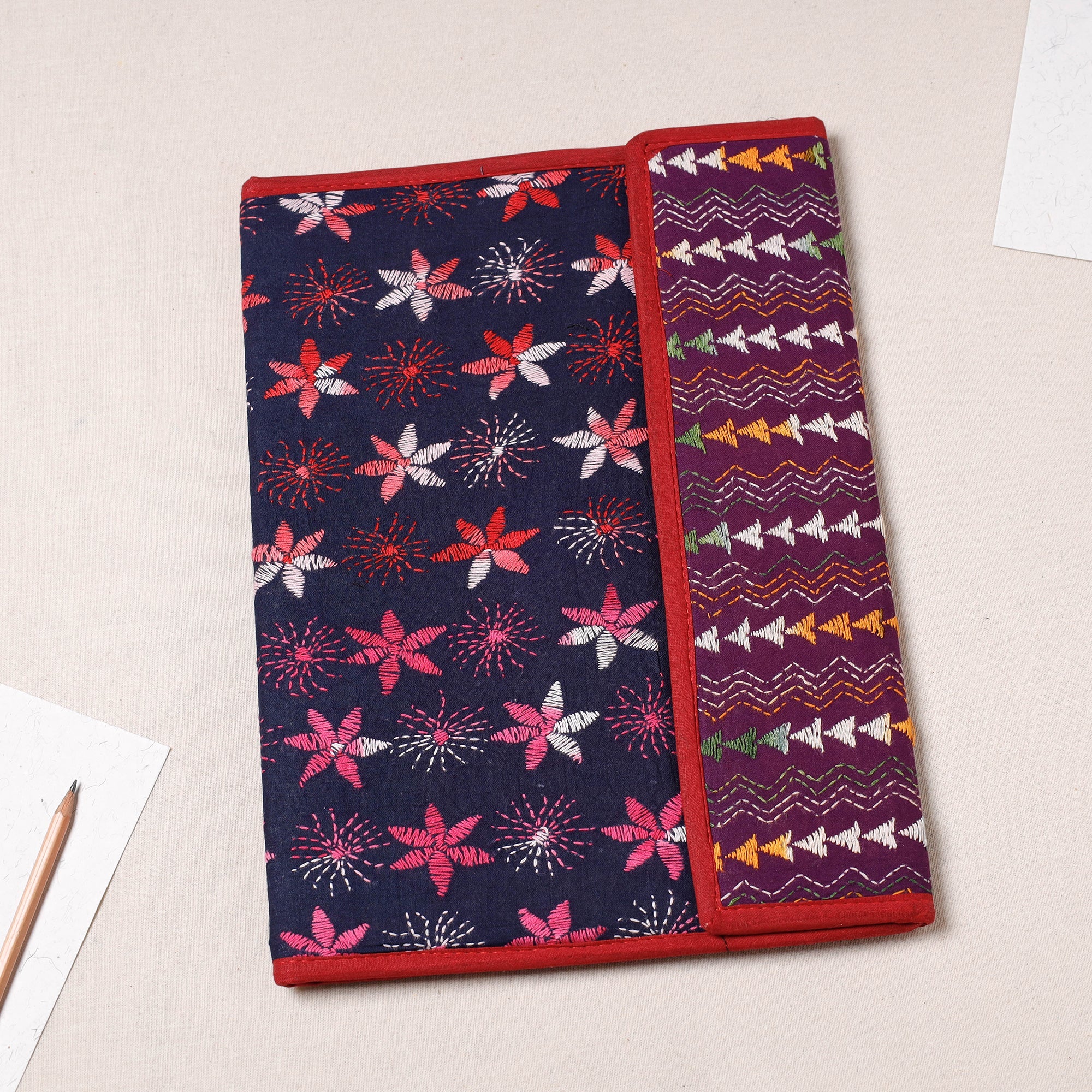 ASALKAAR Bengal Kantha Work Handcrafted File Folder