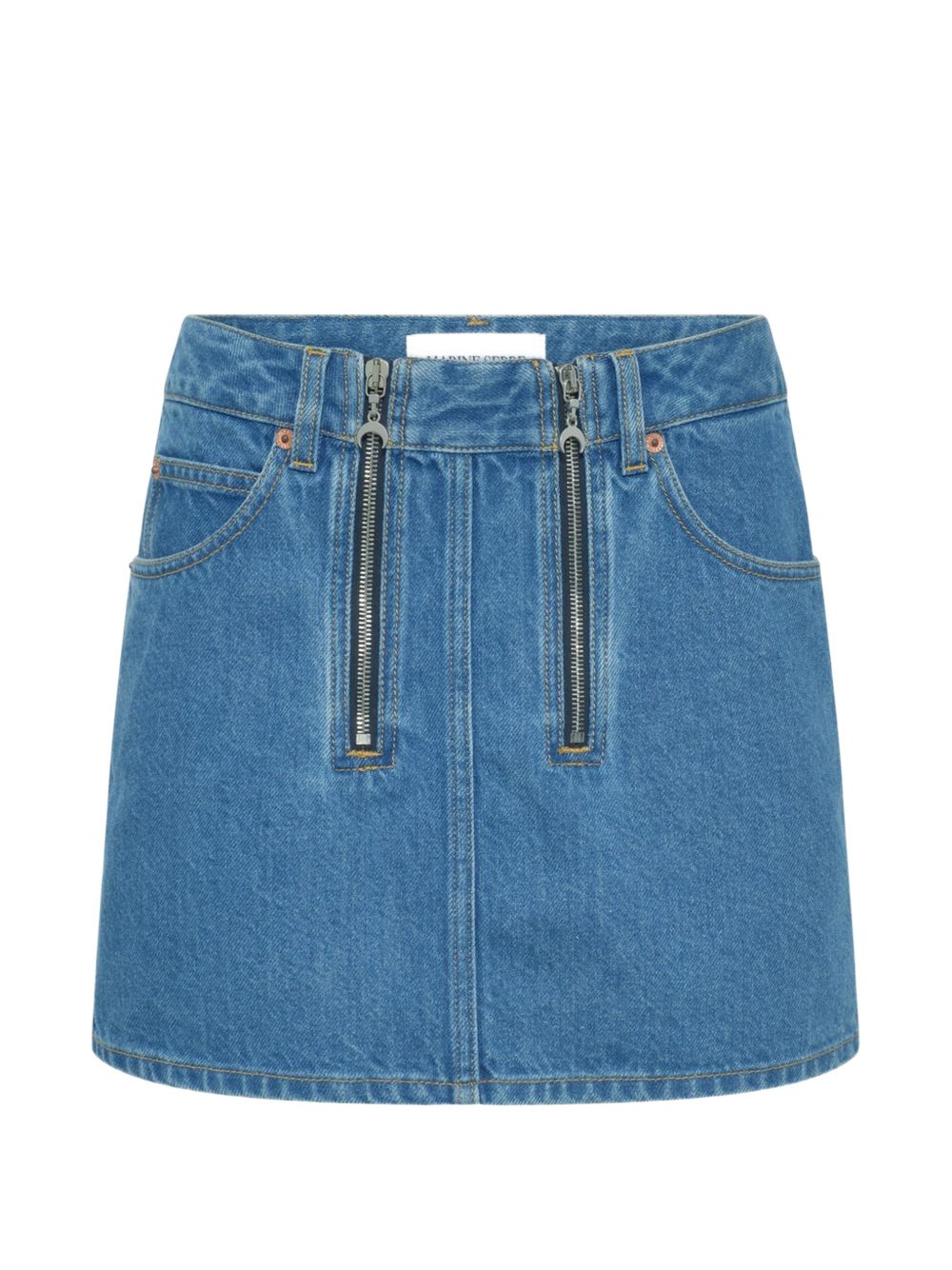 Marine Serre Denim mini skirt - view 2