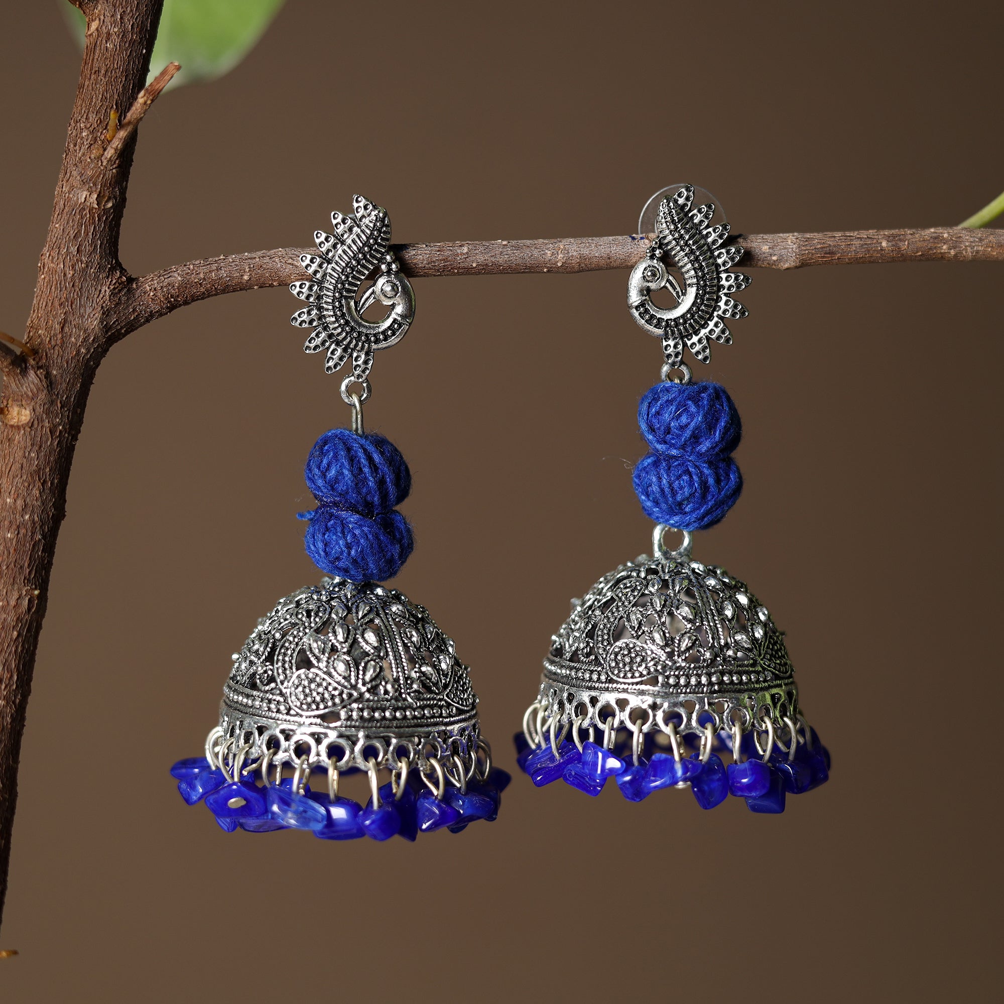 JALPARI Anjali Handcrafted GS Beadwork Jhumki Earrings 12