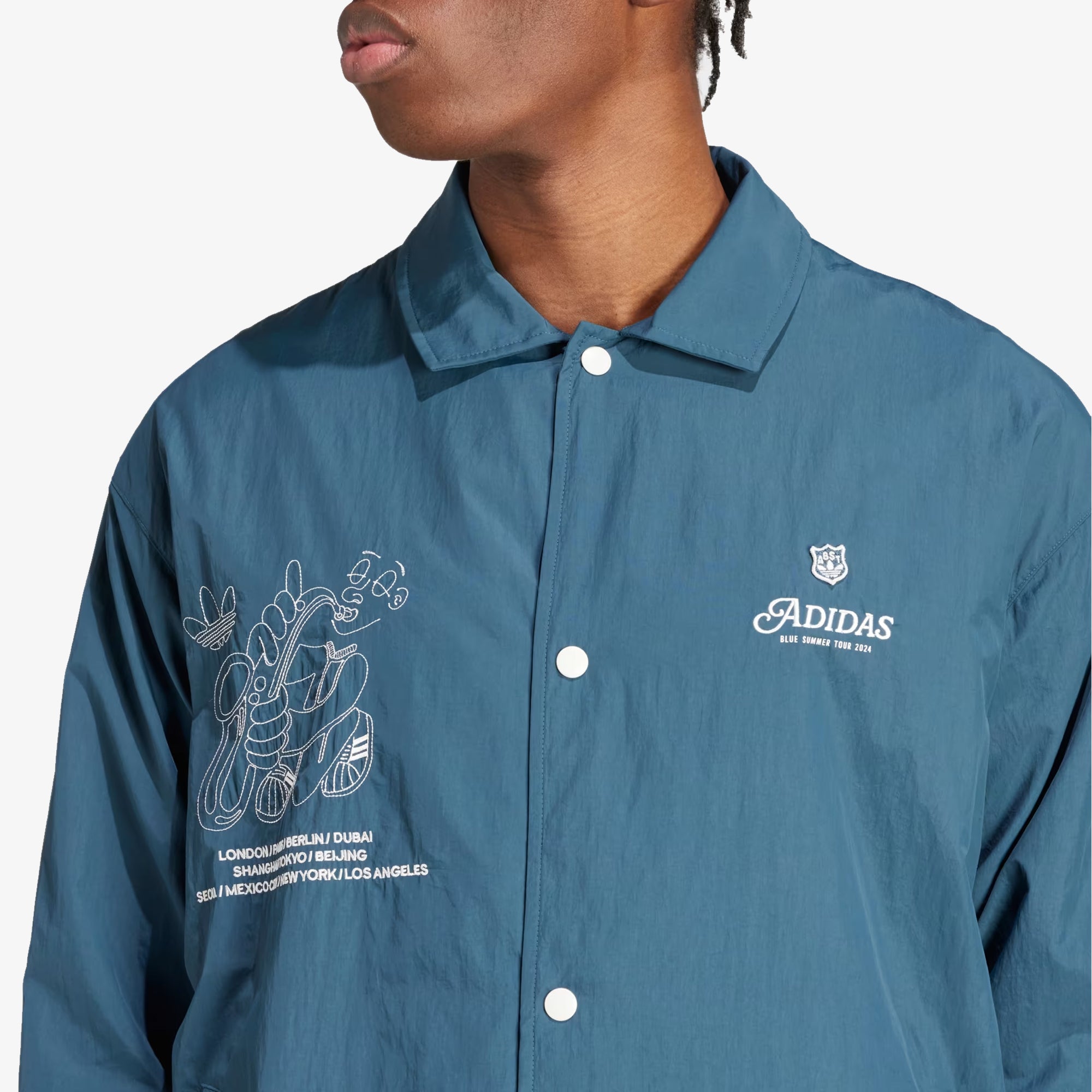 Adidas Originals | LEISURE COACH JACKET { BLUE - view 4