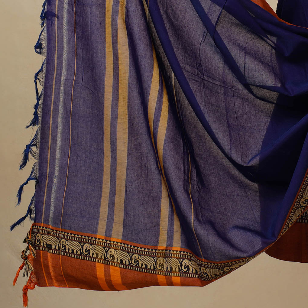 SOUTH KARGHA Blue - 3pc Mercerised Cotton Dharwad Dress Material 45 - view 4