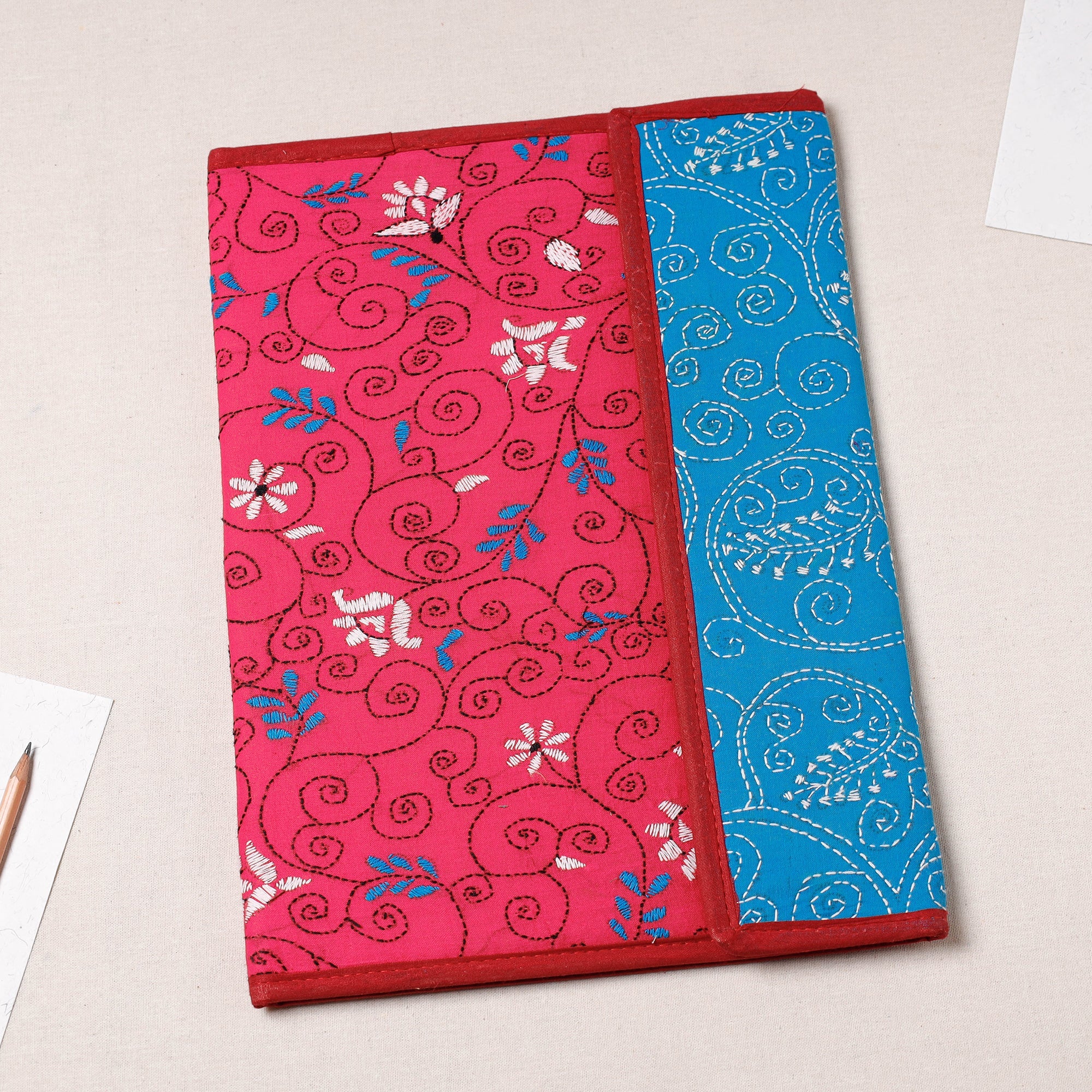 ASALKAAR Bengal Kantha Work Handcrafted File Folder