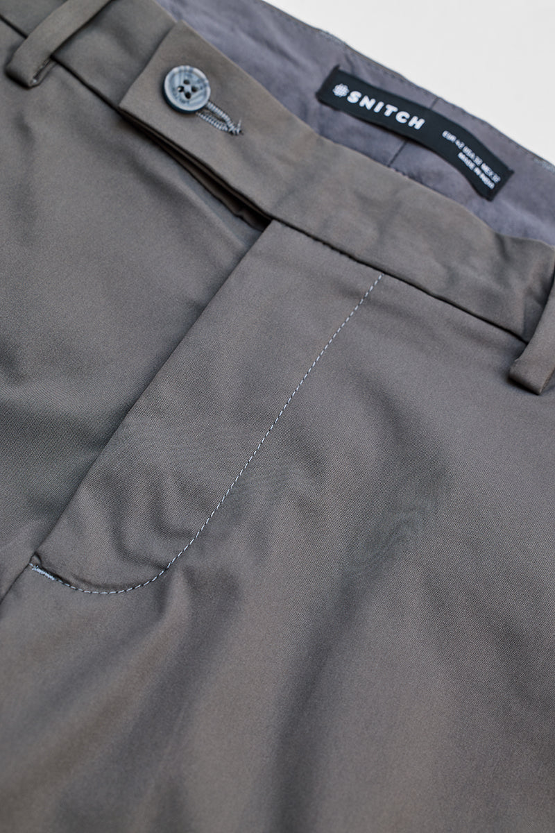 SNITCH Grey Slim Fit Chinos - view 2