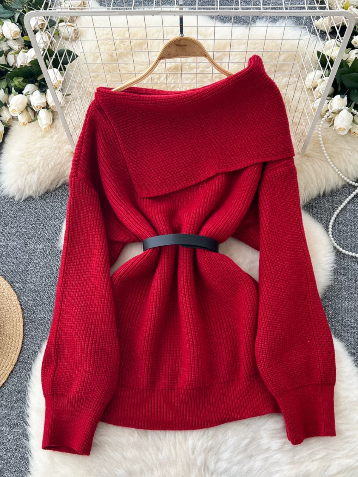 Alamode By Akanksha Amira Woolen Sweater with Belt - view 2