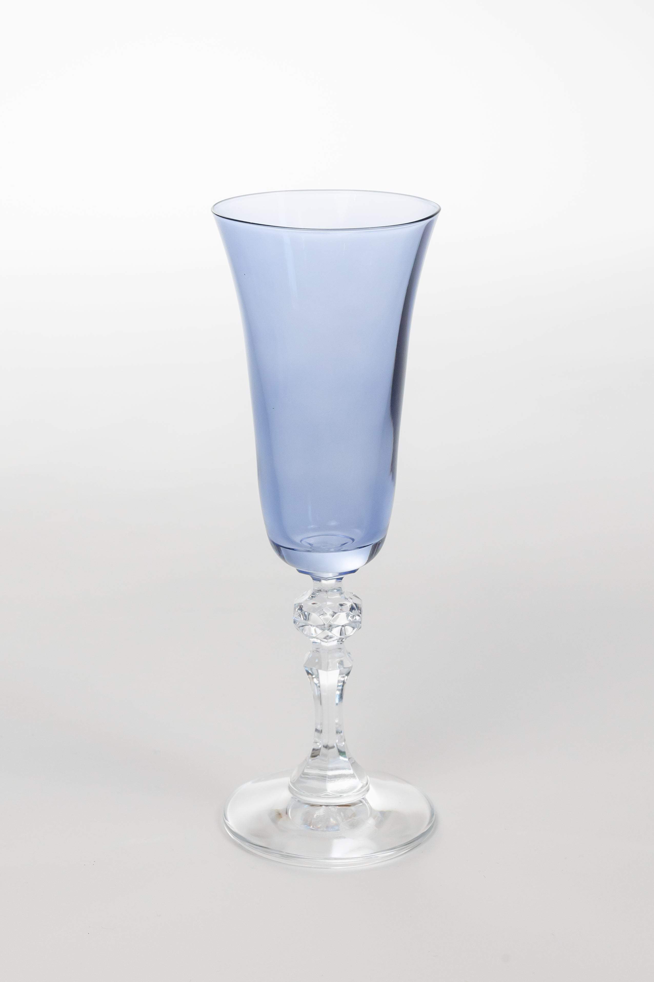 Estelle Colored Glass Estelle Colored Regal Flute With Clear Stem - Set of 2 {Cobalt Blue} - view 4