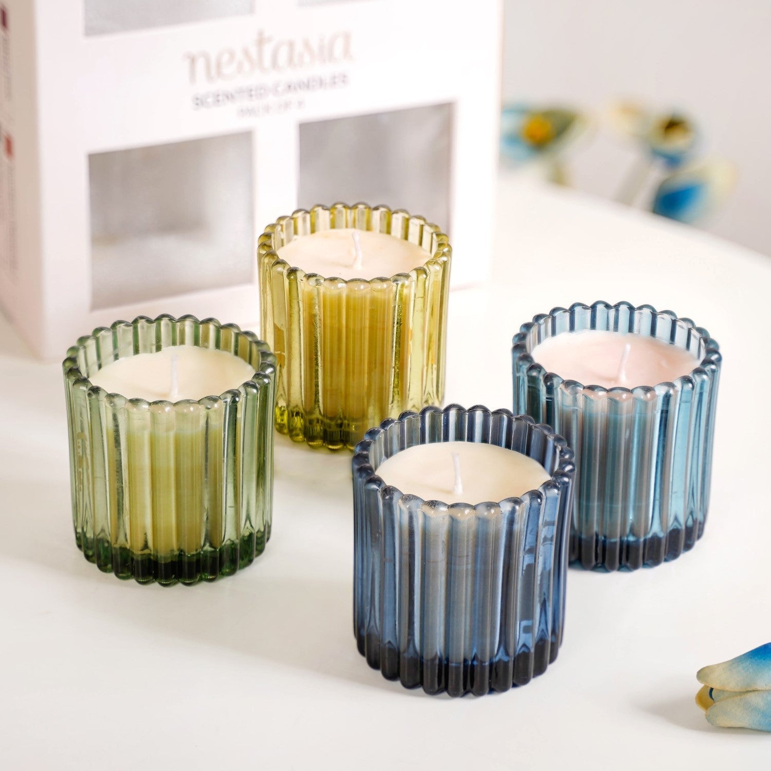 Nestasia Gradient Sky Scented Candle Set Of 4
