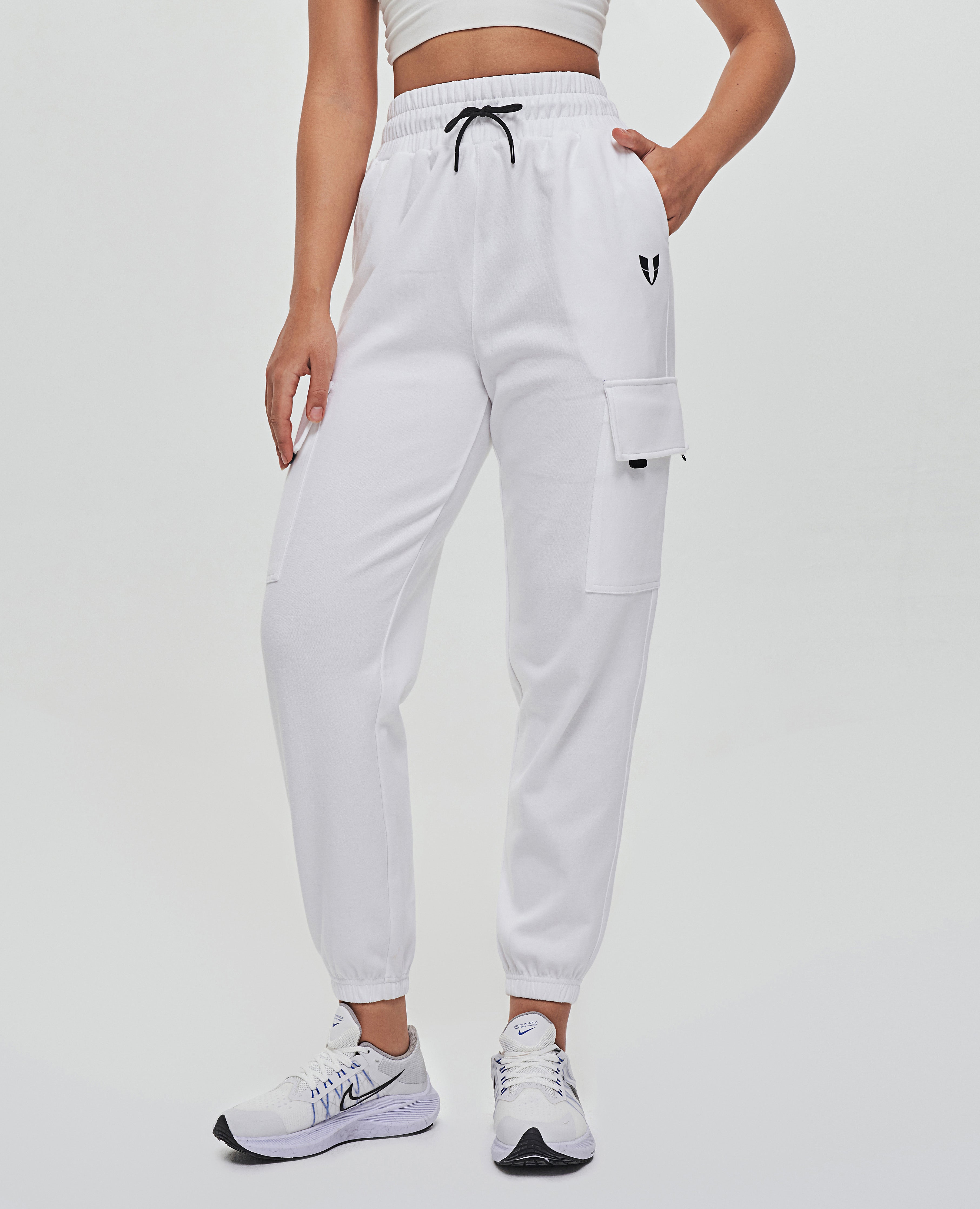 FIRM ABS Loose Fit Cargo Joggers - White