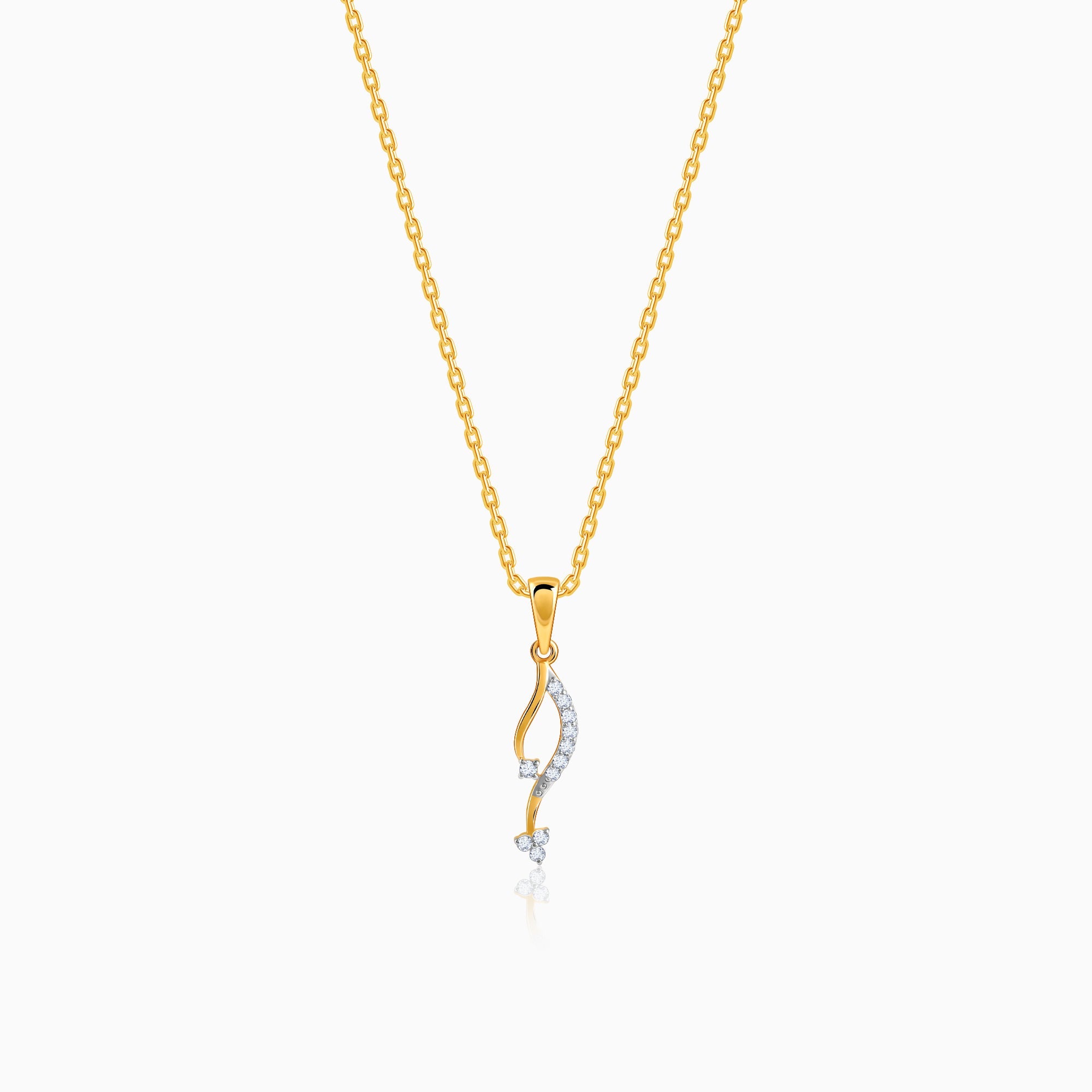 GIVA Jewellery Gold Allure Diamond Pendant