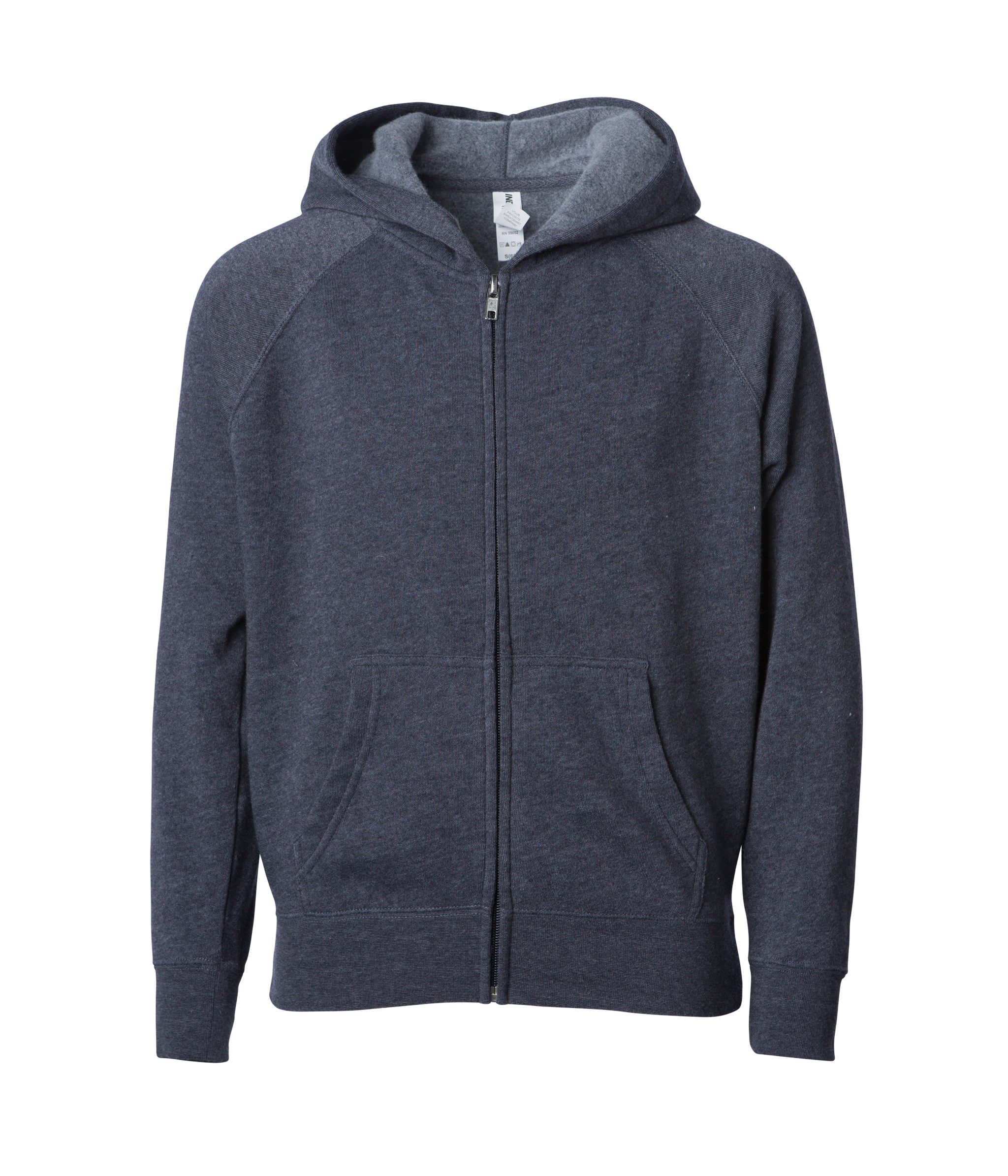 Independent Trading Company Youth Lightweight Special Blend Raglan Zip Hood - view 2