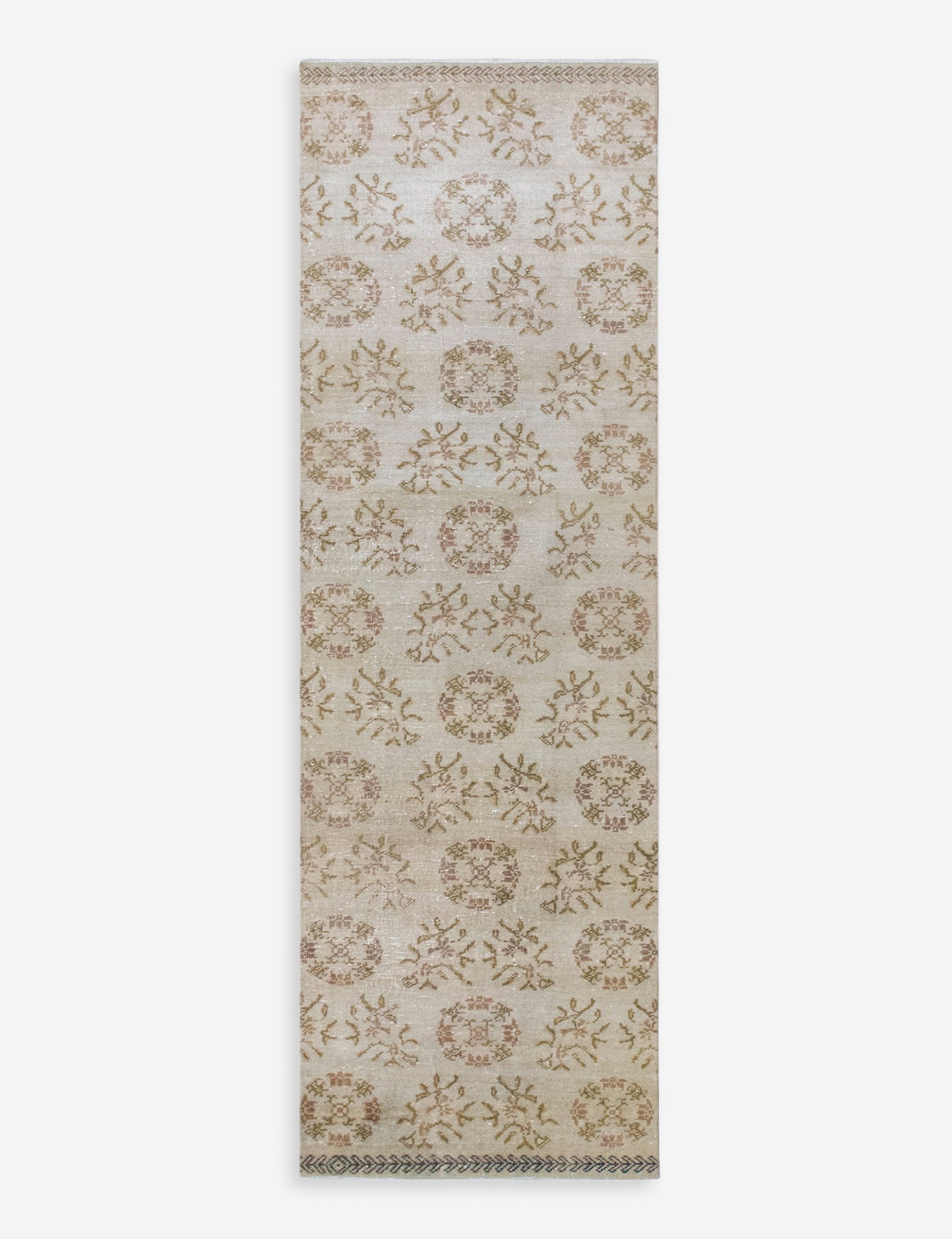 Lulu and Georgia Vintage Turkish Hand-Knotted Wool Runner Rug No. 318, 2'3" x 8'10"