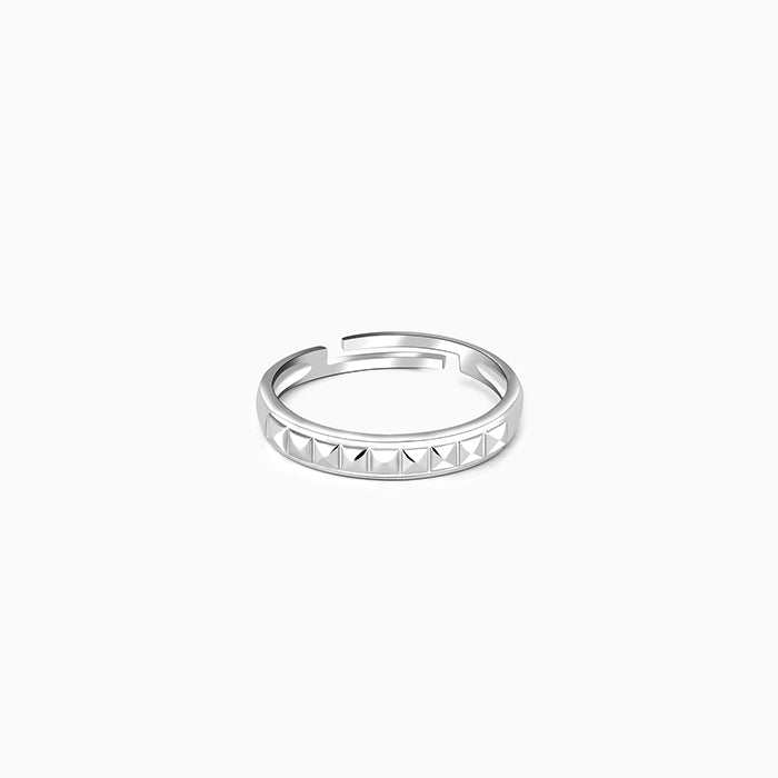 GIVA Jewellery Silver Pyramid Ring for Her